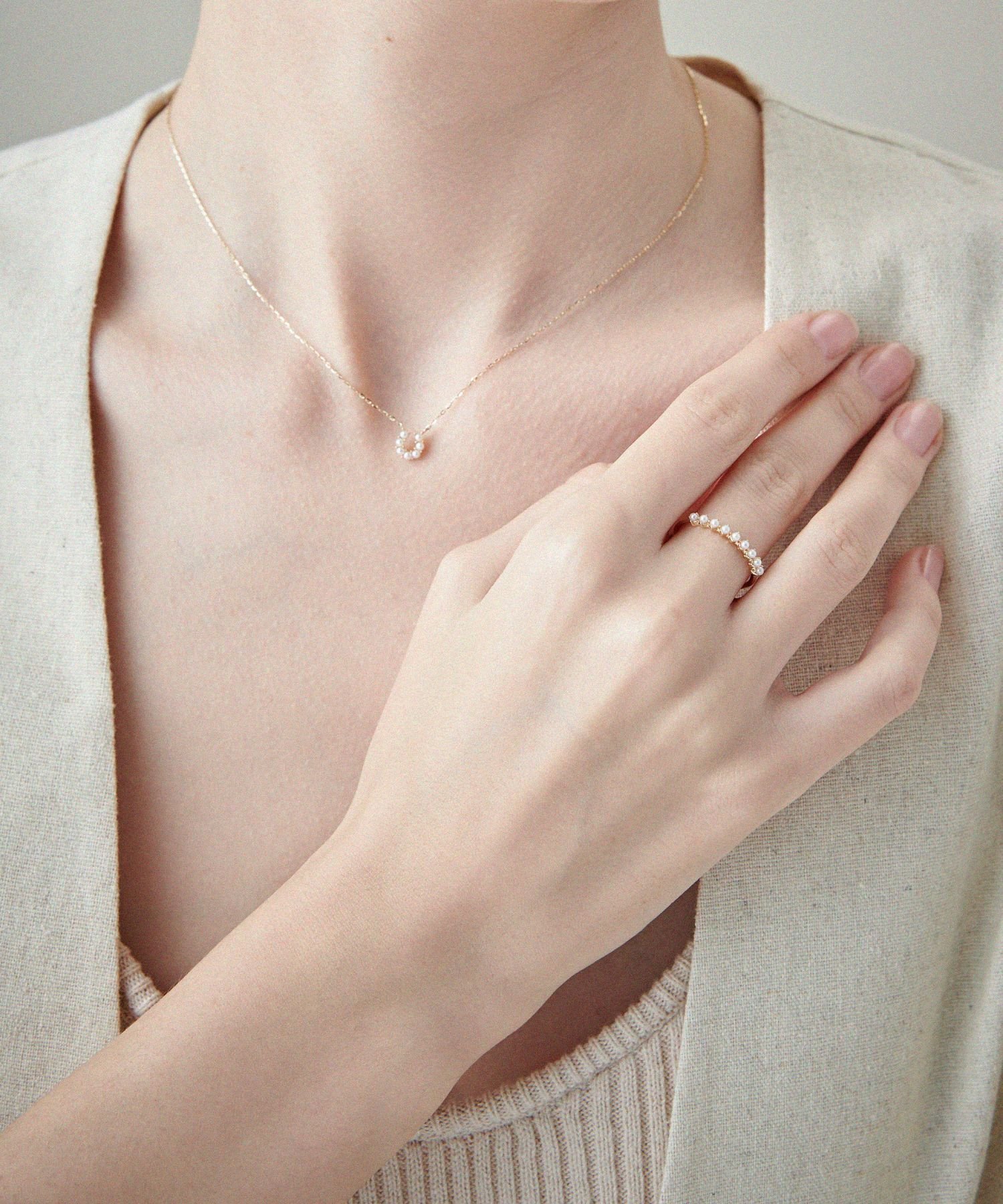 ete｜[レイヤード] K10YG パール リング | Rakuten Fashion(楽天