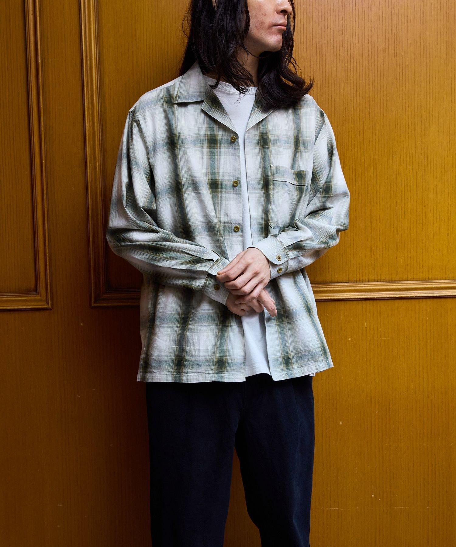 ADAM ET ROPE'｜【WILD LIFE TAILOR】オンブレチェック ドレープ