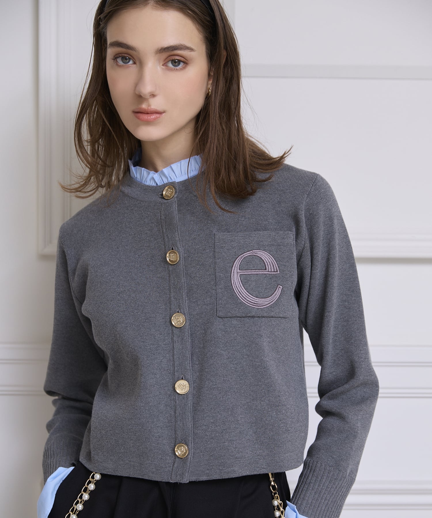 EIMY ISTOIRE｜Attached collar ニットジャケット | Rakuten Fashion