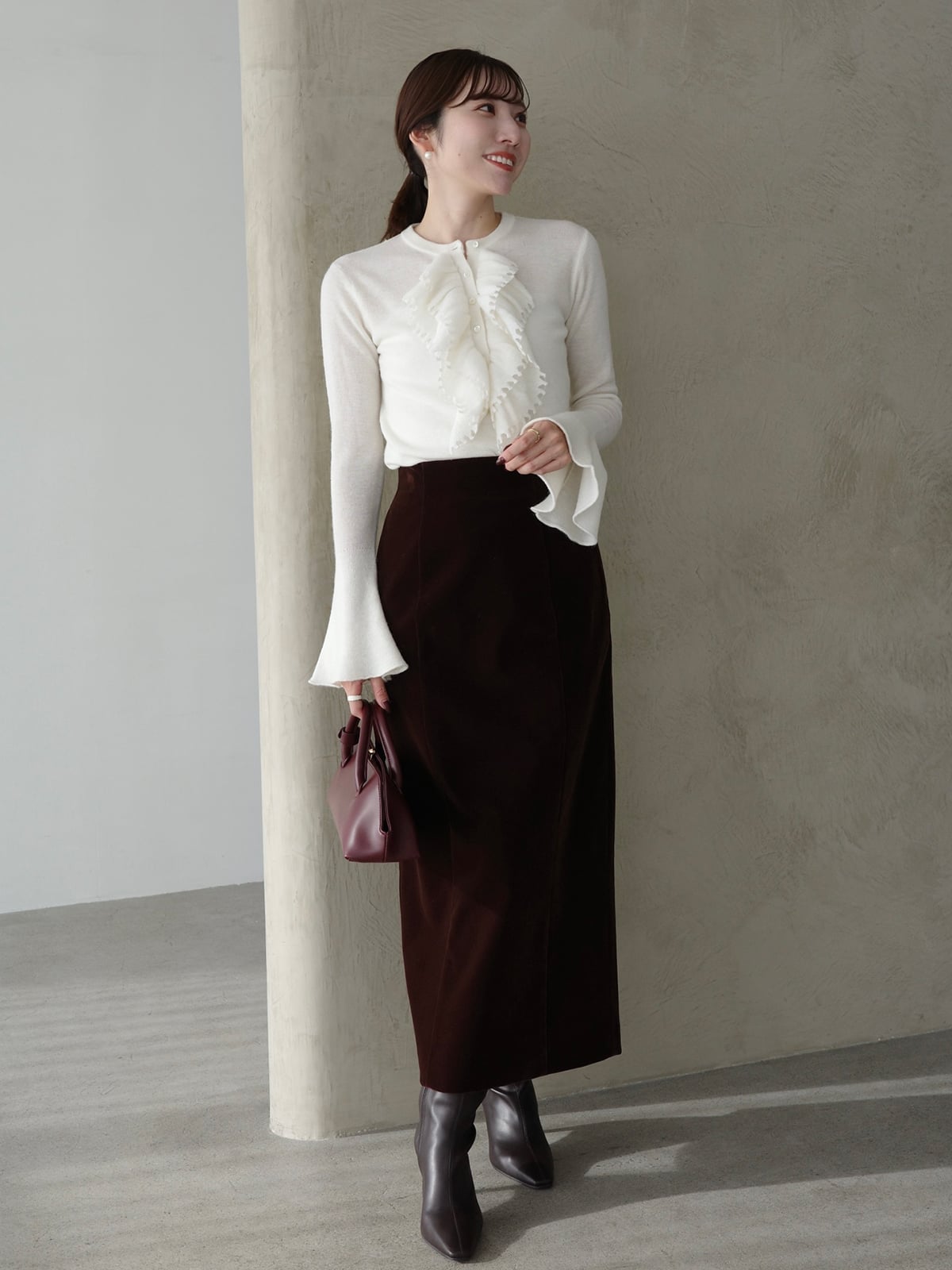 anuans｜カスケードフリルニットトップス | Rakuten Fashion(楽天