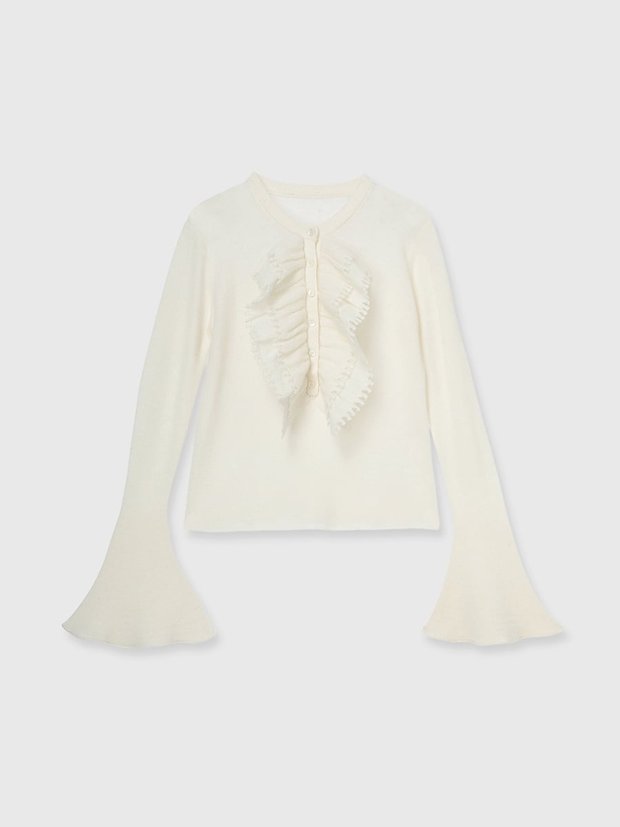 anuans｜カスケードフリルニットトップス | Rakuten Fashion(楽天