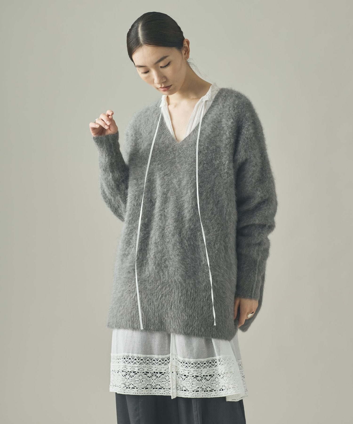 Curensology｜FOXカシミヤVネックニットプルオーバー | Rakuten