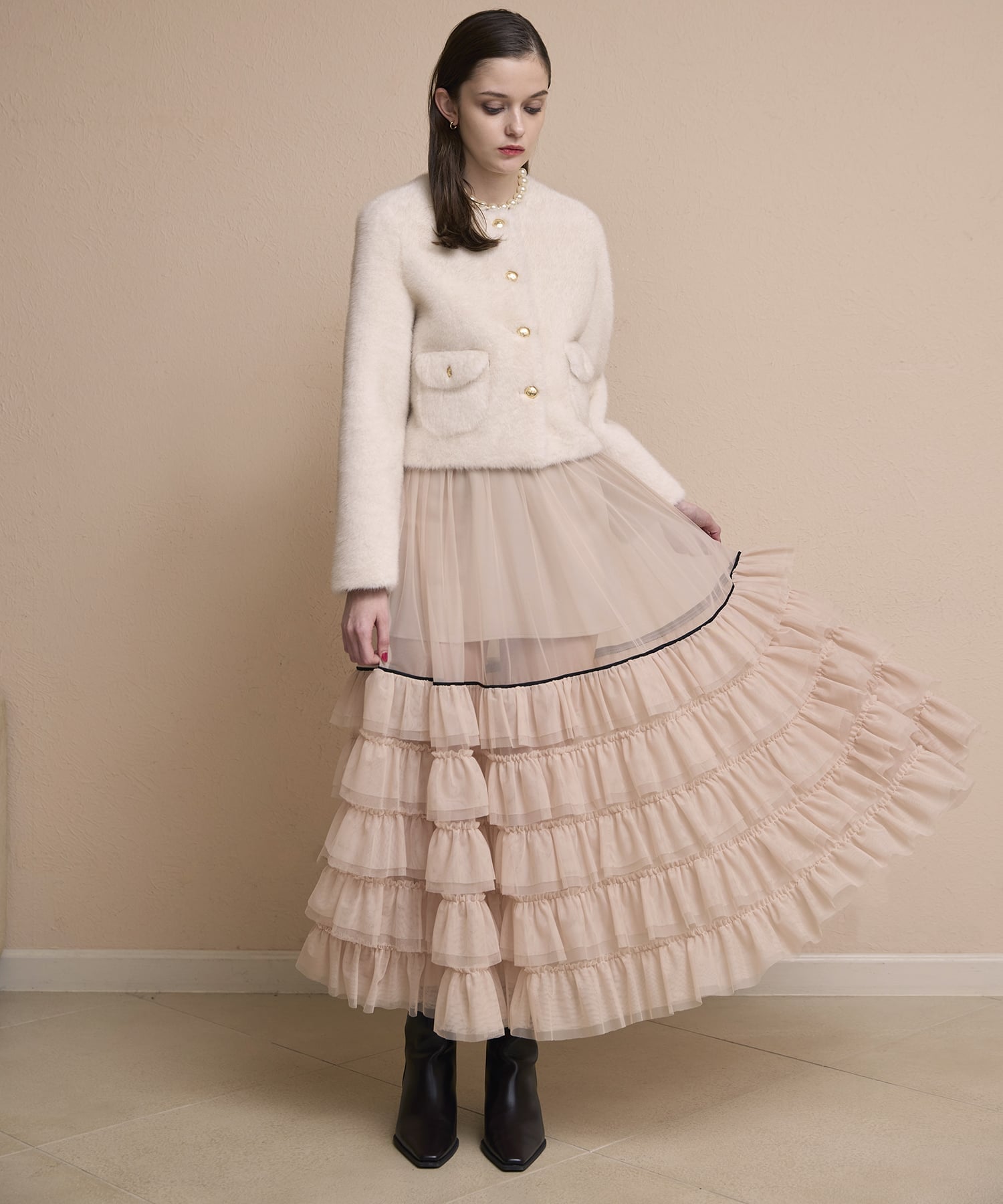 EIMY ISTOIRE｜チュールティアードレイヤードスカート | Rakuten