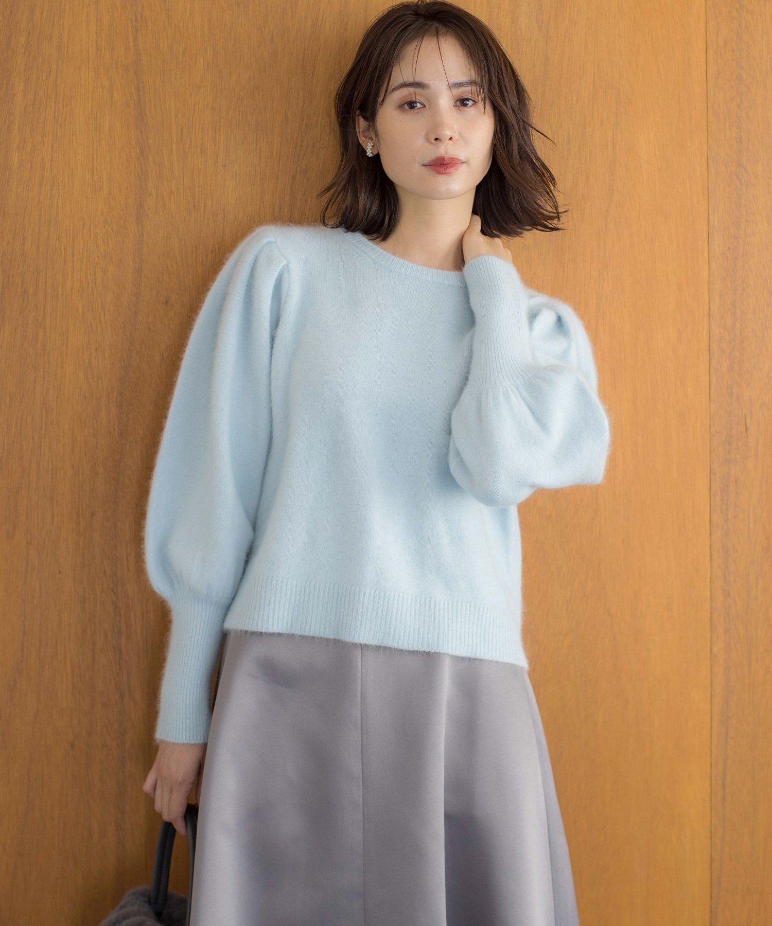 組曲｜【WEB限定】フラッフィーファー パフスリーブニット | Rakuten