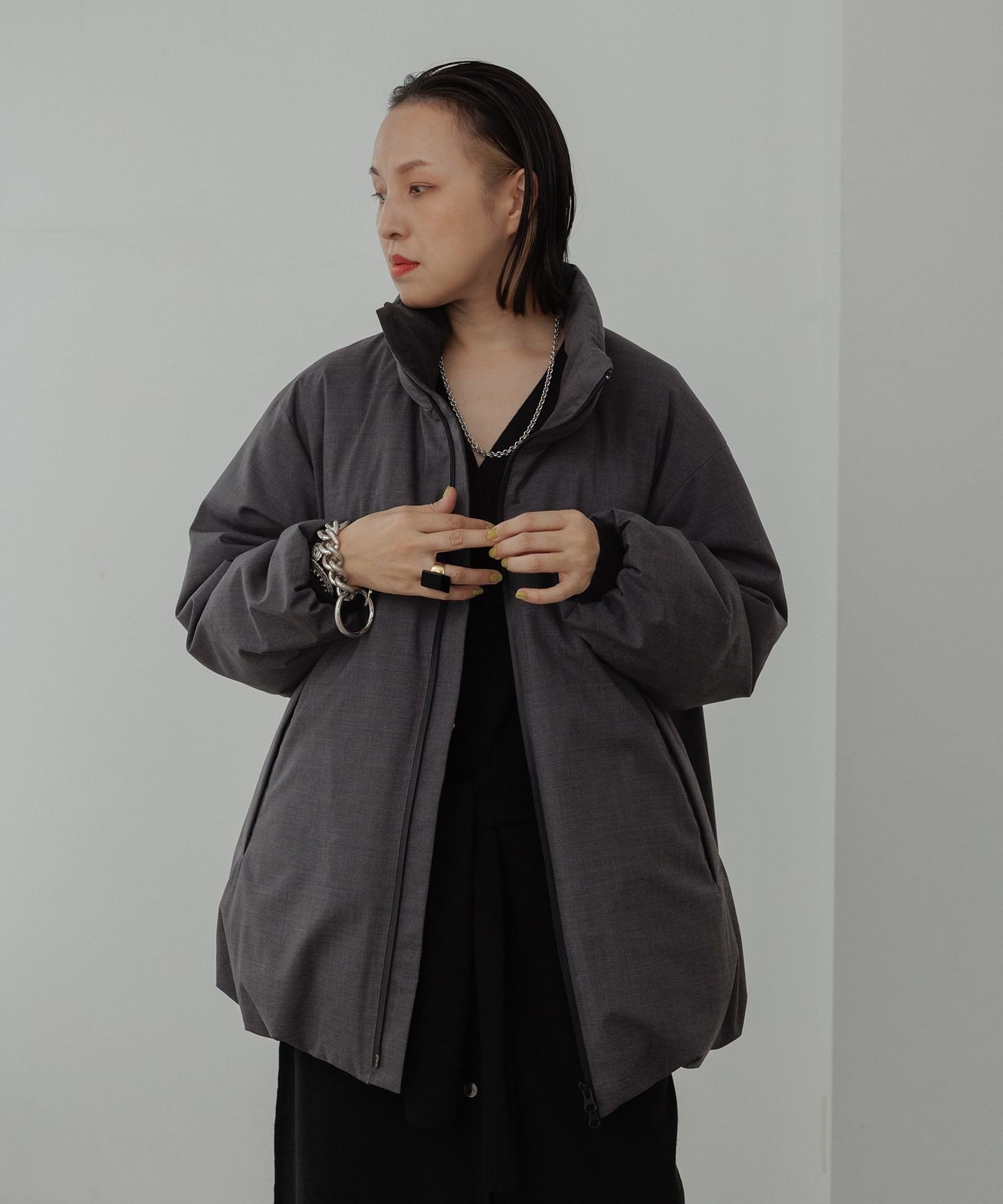 ADAM ET ROPE'｜【サステナブル】ウールMIXミドルダウン/撥水