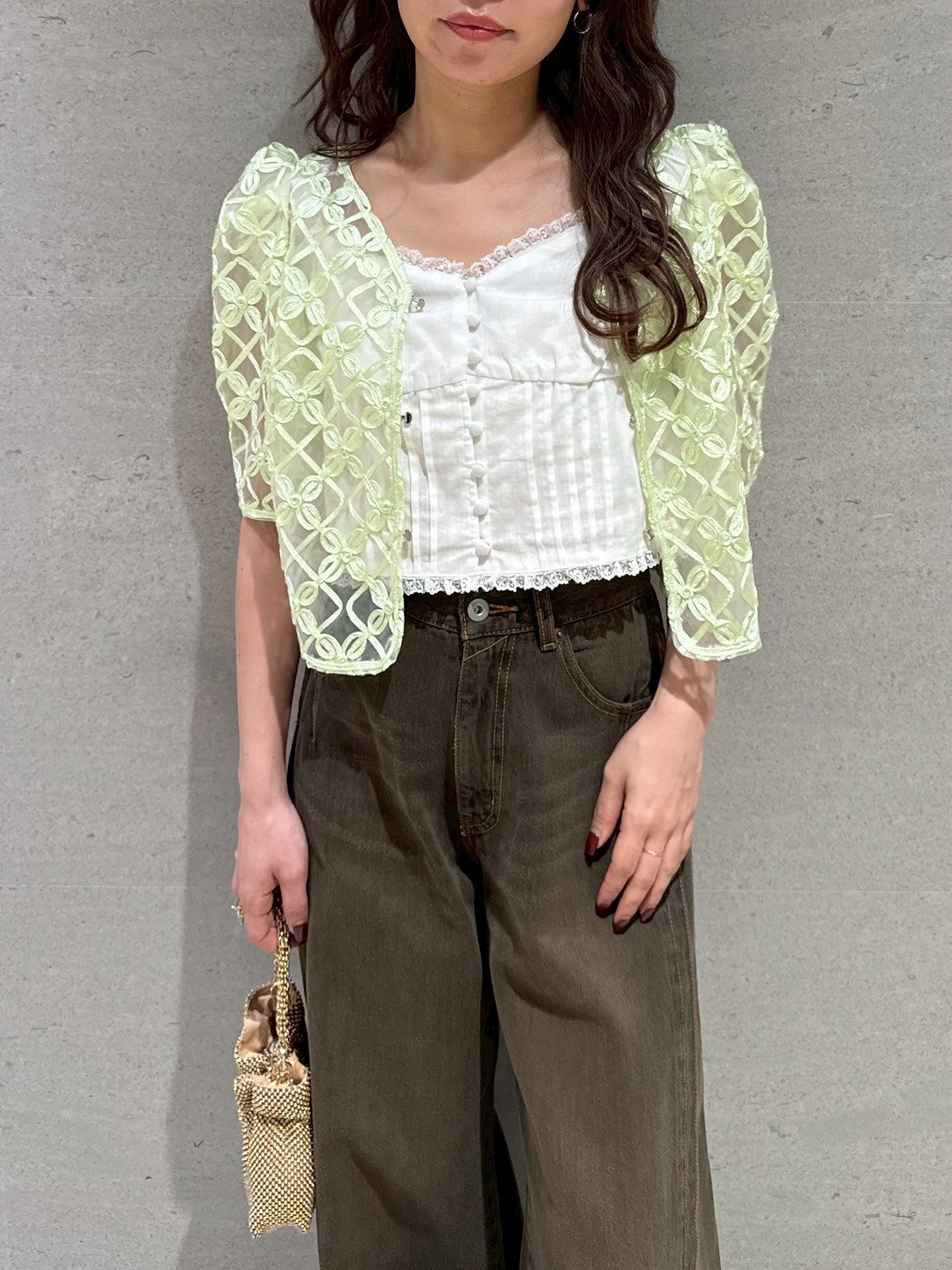 LILY BROWN｜コットンレースヴィンテージブラウス | Rakuten Fashion