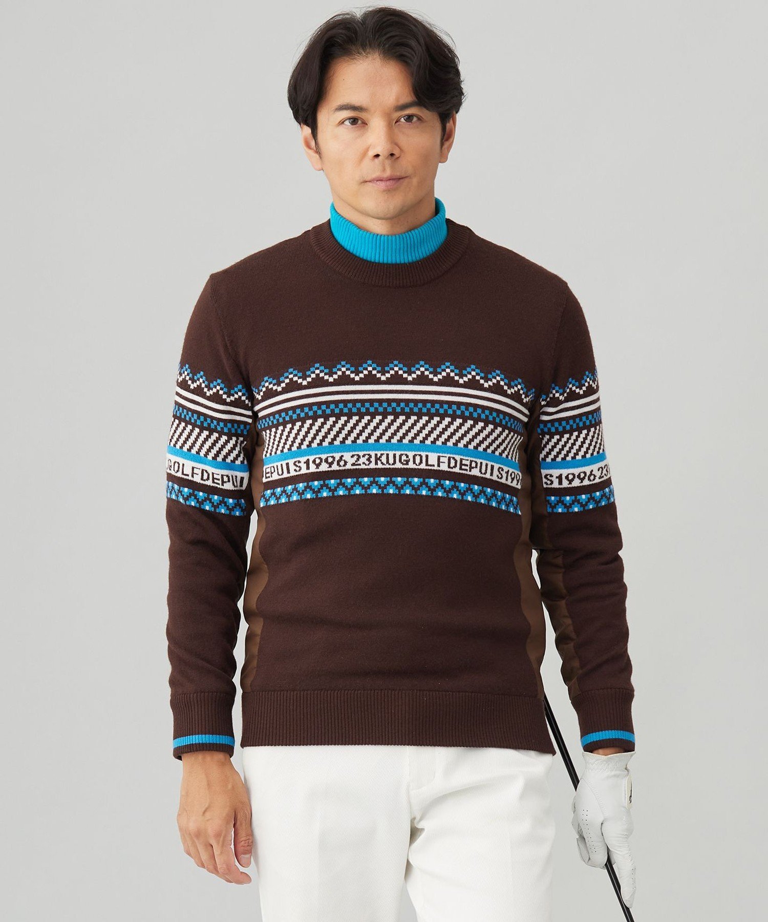 23区GOLF｜【MEN】【ウォッシャブル】フェアアイル柄ニット | Rakuten