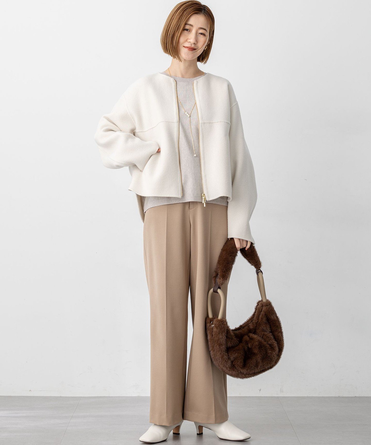 23区｜【洗える/吊り干しOK】ヴィスコースストレッチ ドルマンスリーブ