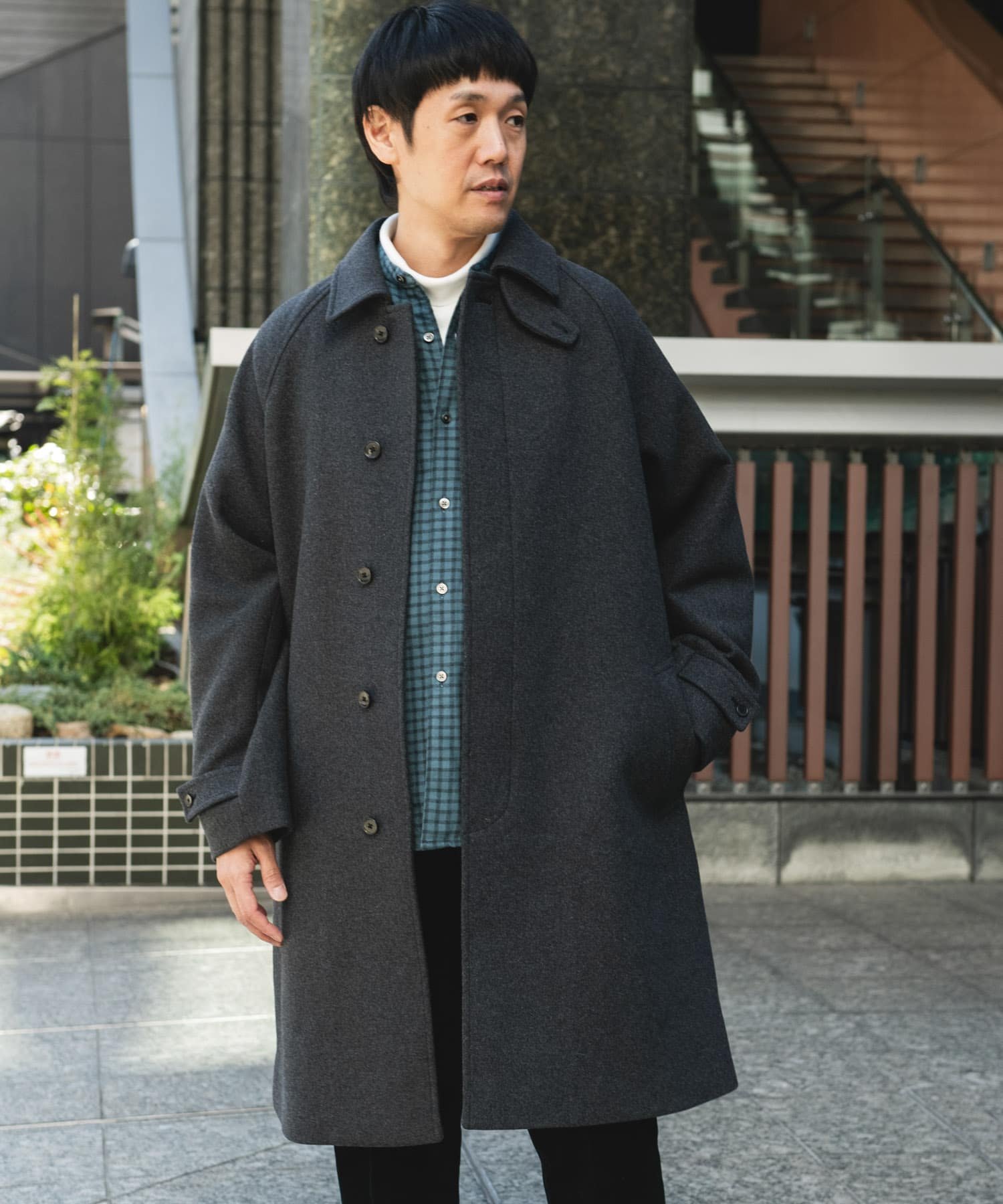 URBAN RESEARCH DOORS｜ウールメルトンステンカラーコート | Rakuten