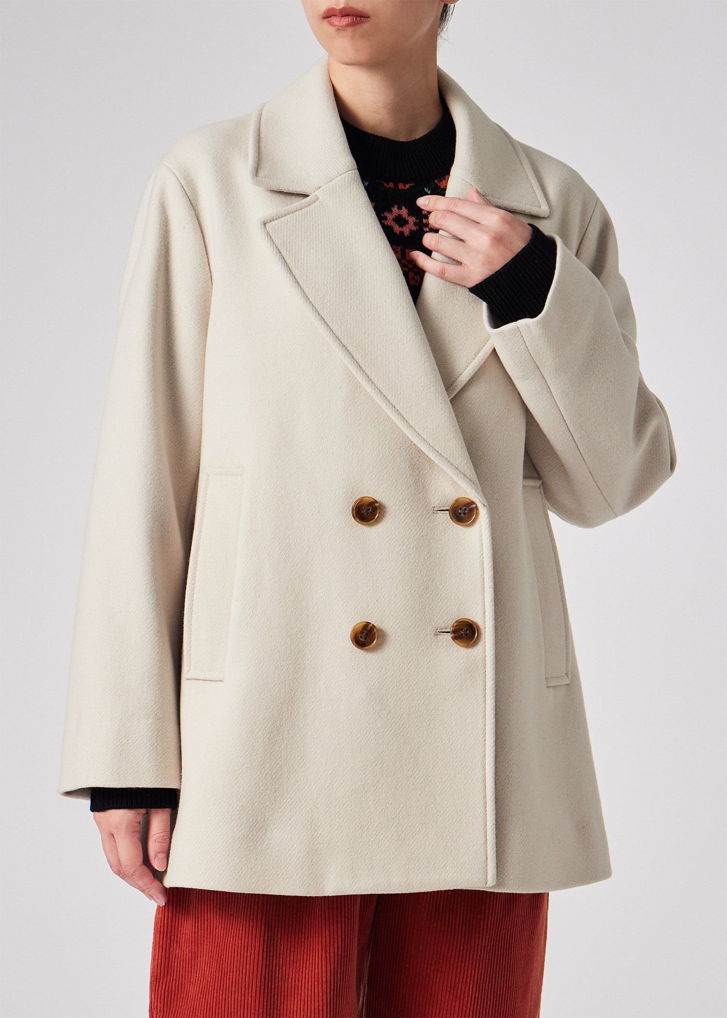 Paul Smith｜ウィメンズ ウールカルゼ ショート ピーコート | Rakuten