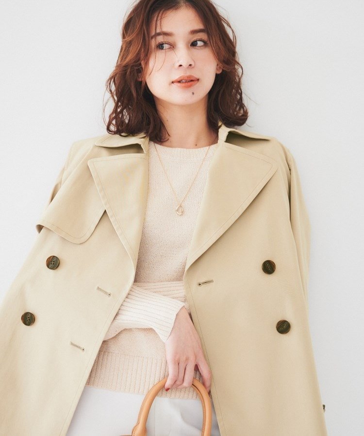 UNTITLED｜【洗える/ストレッチ】ショートトレンチコート | Rakuten