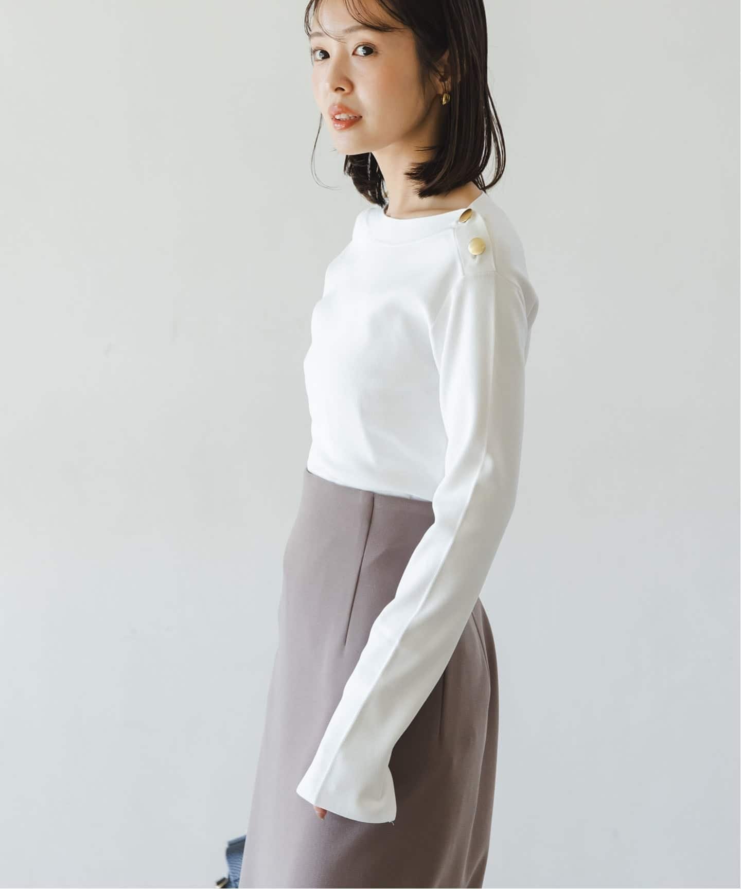 NOBLE｜ショルダーボタンニットプルオーバー | Rakuten Fashion(楽天