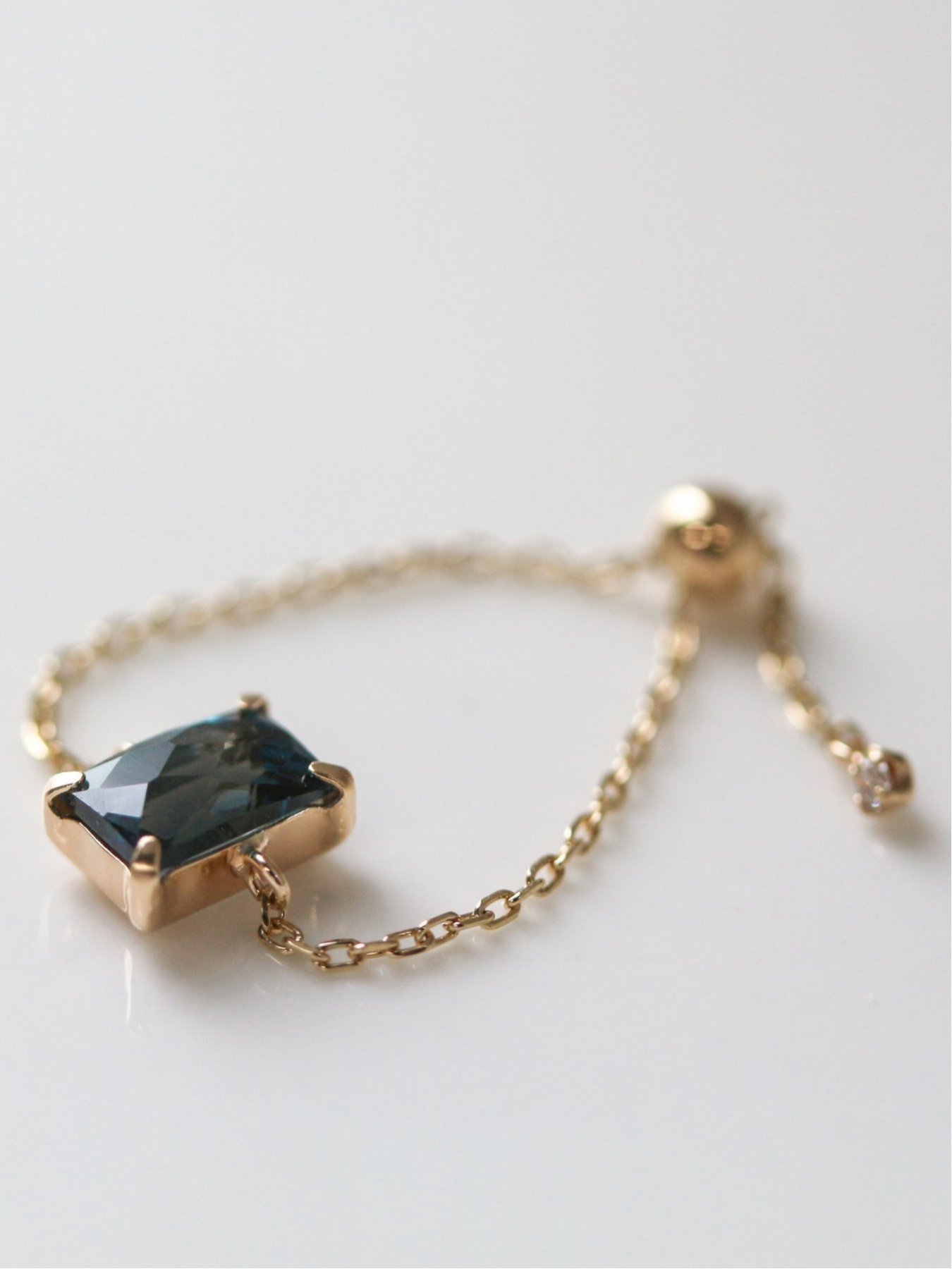 cui-cui｜ロンドンブルートパーズ チェーンリング | K10YG 〈Web限定