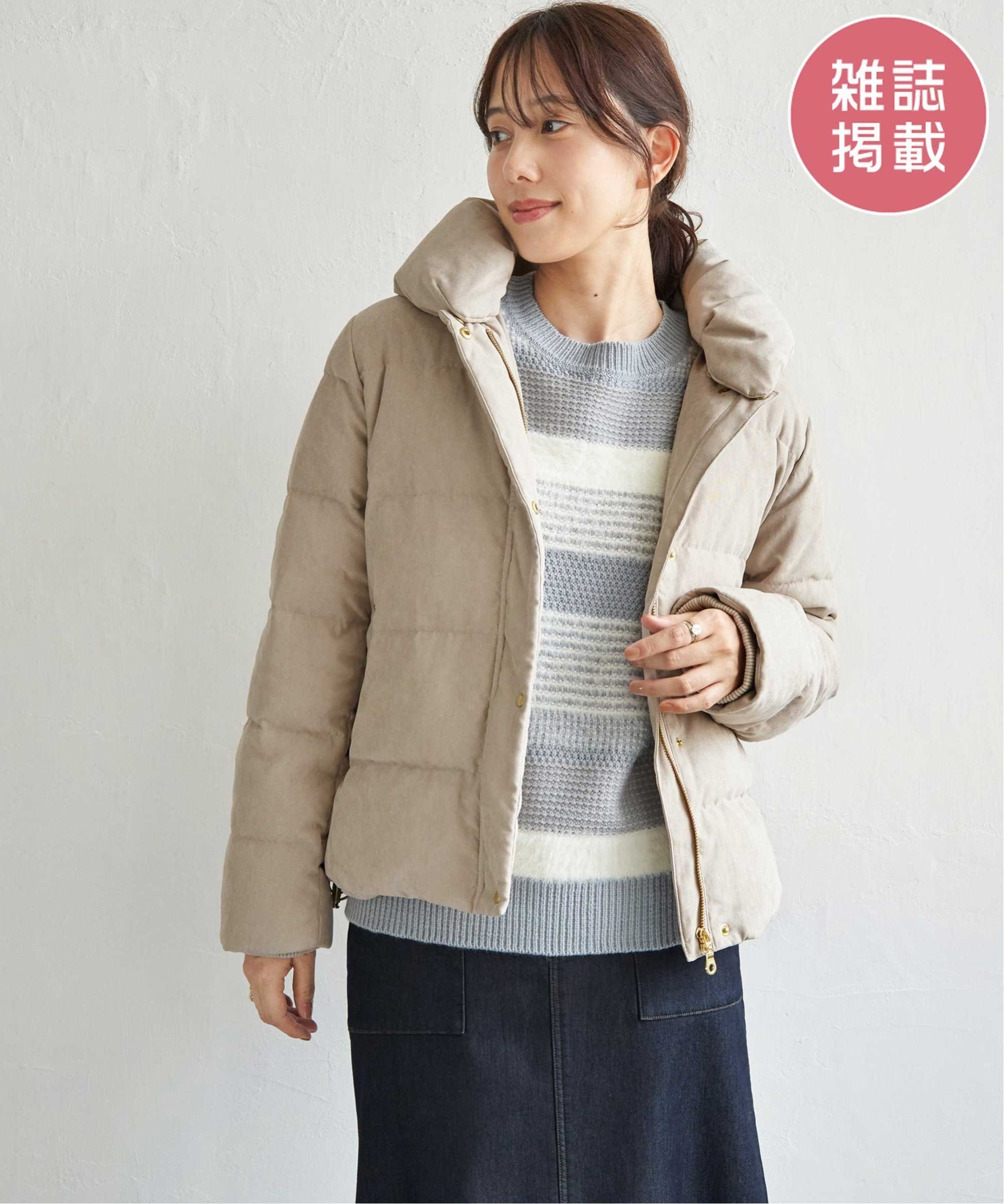 ikka｜【雑誌InRed1月号掲載】細コール2WAY洗えるダウンジャケット