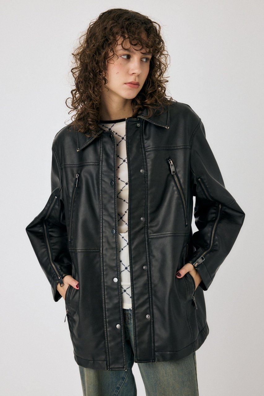 moussy｜AGED F/LEATHER MIDDLE ジャケット | Rakuten Fashion(楽天