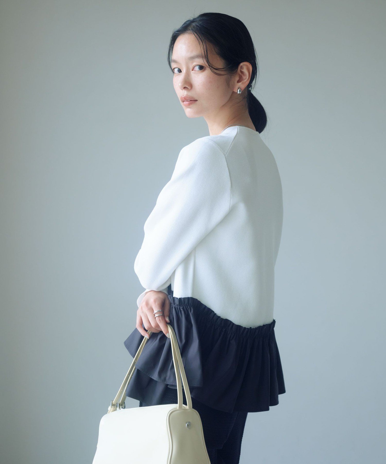 UNITED ARROWS green label relaxing｜タフタ ドッキング ペプラム