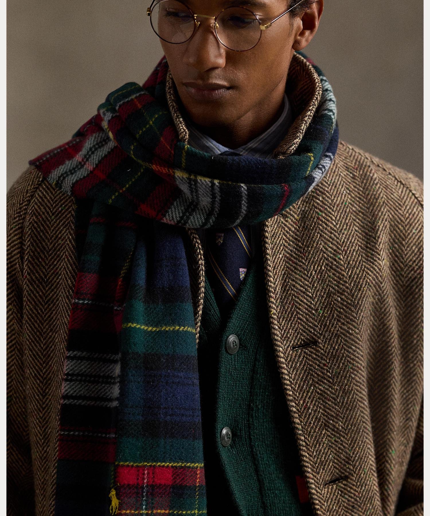 RALPH LAUREN｜パッチワーク チェック ウールブレンド マフラー