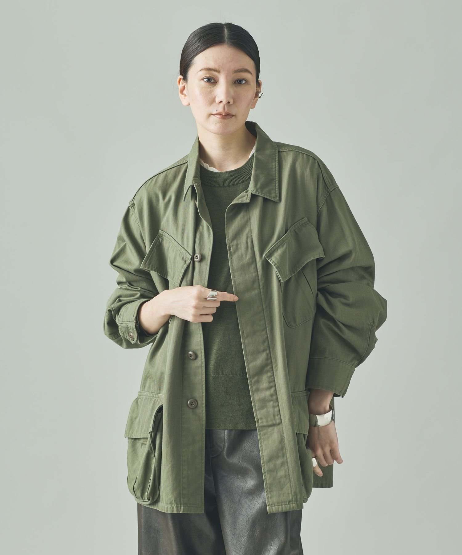 Curensology 〈＆RC〉ファティーグジャケット　　ヴィンテージライク Curensology｜<&RC>ヴィンテージライクファティーグジャケット