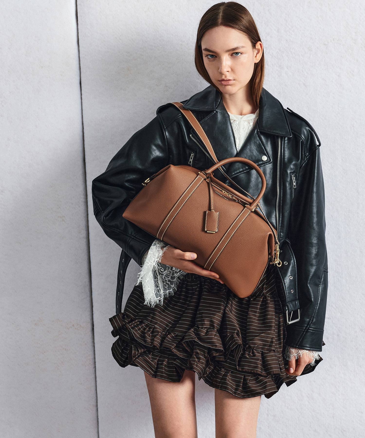 CHARLES & KEITH｜Chance チャンス レザーボウリングバッグ | Rakuten