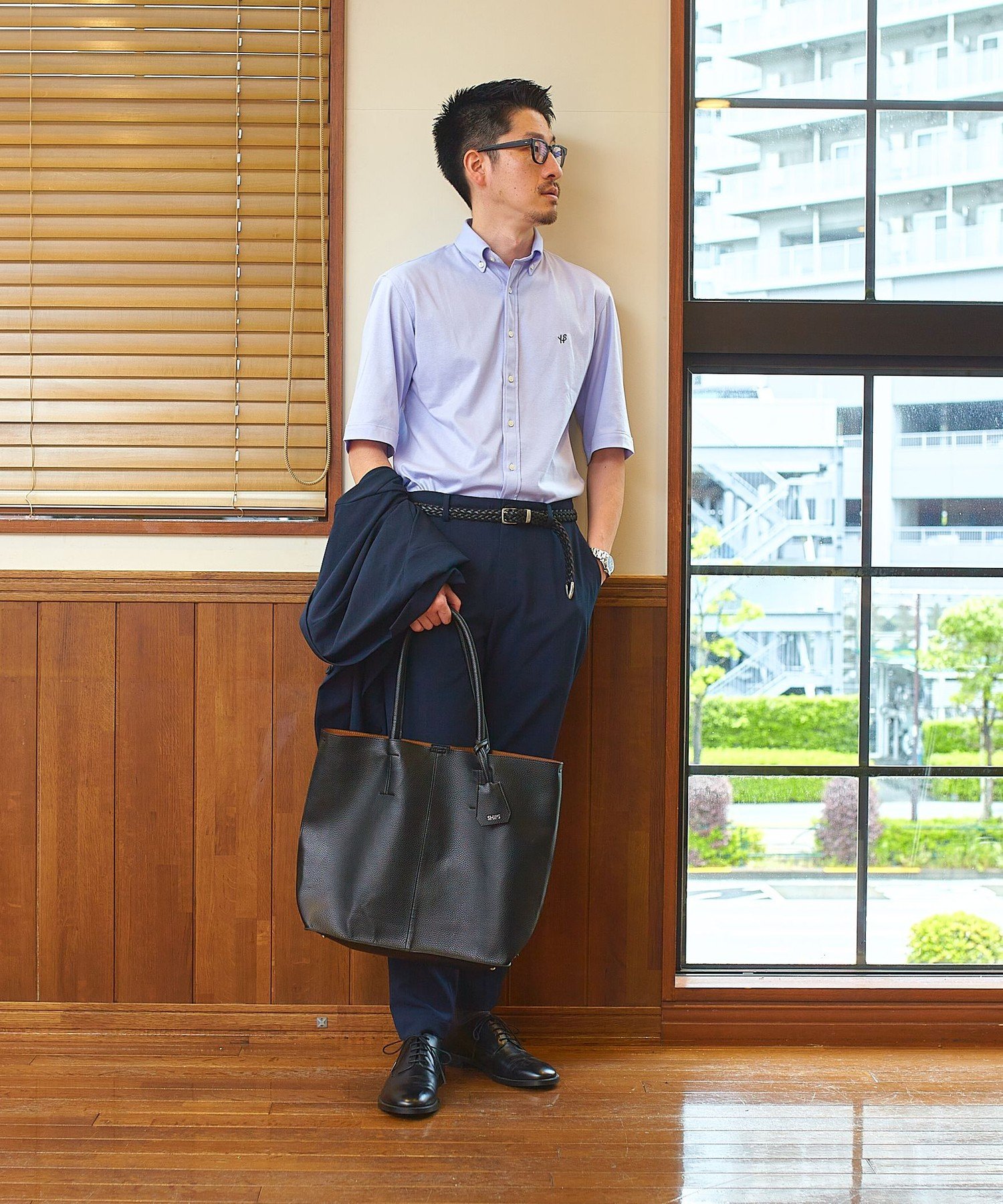 SHIPS｜【WEB限定】SHIPS: 合成皮革 ビズ トート バッグ (クラッチ