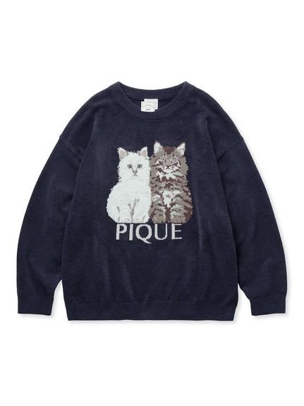 gelato pique｜ツインキャットジャガードプルオーバー | Rakuten