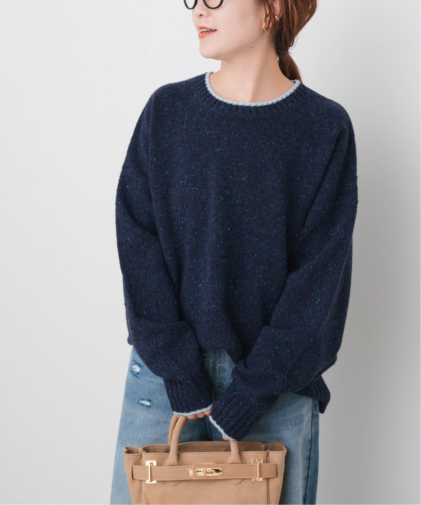 Spick & Span｜《WEB限定 / 追加2》ロゴインターシャニット | Rakuten