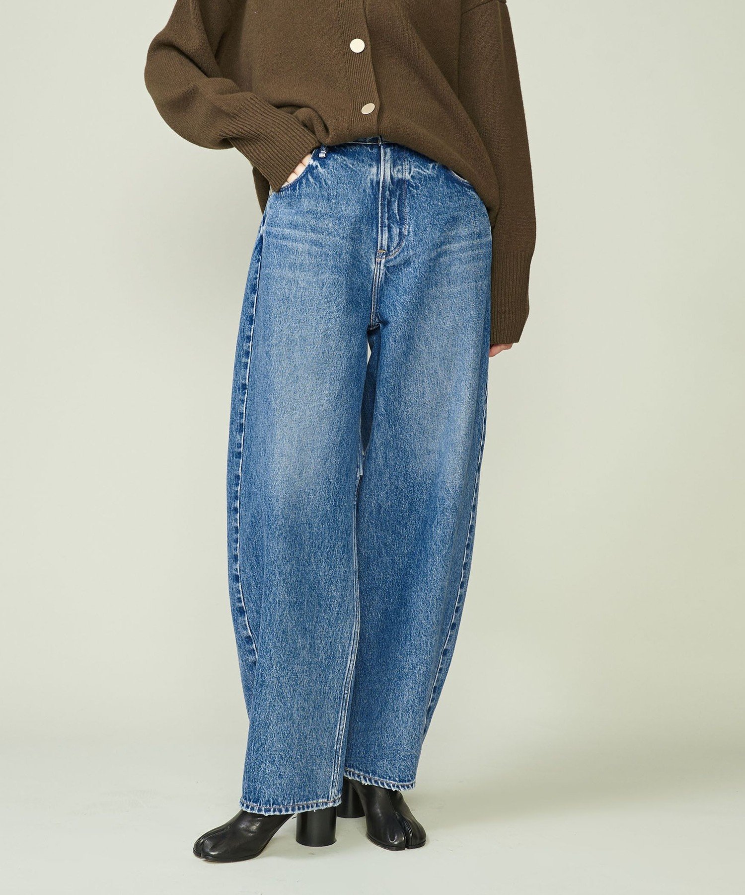 conte デニムワイドパンツ DEUX サイズ24 UNITED ARROWS｜【別注】<upper hights for conte> デニムワイドパンツ