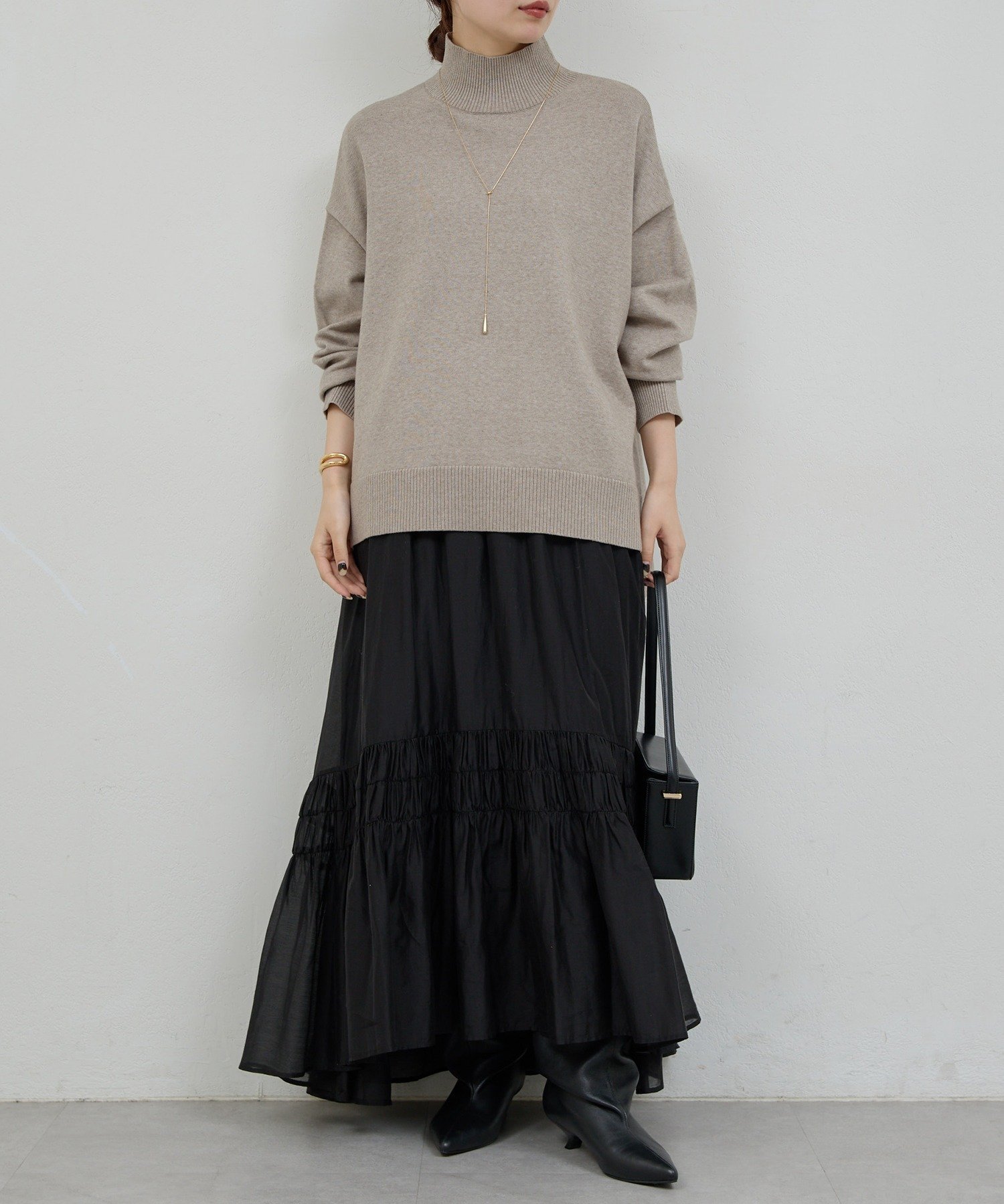 GALLARDAGALANTE｜【手洗い可】【全骨格対応】オーバータートルニット