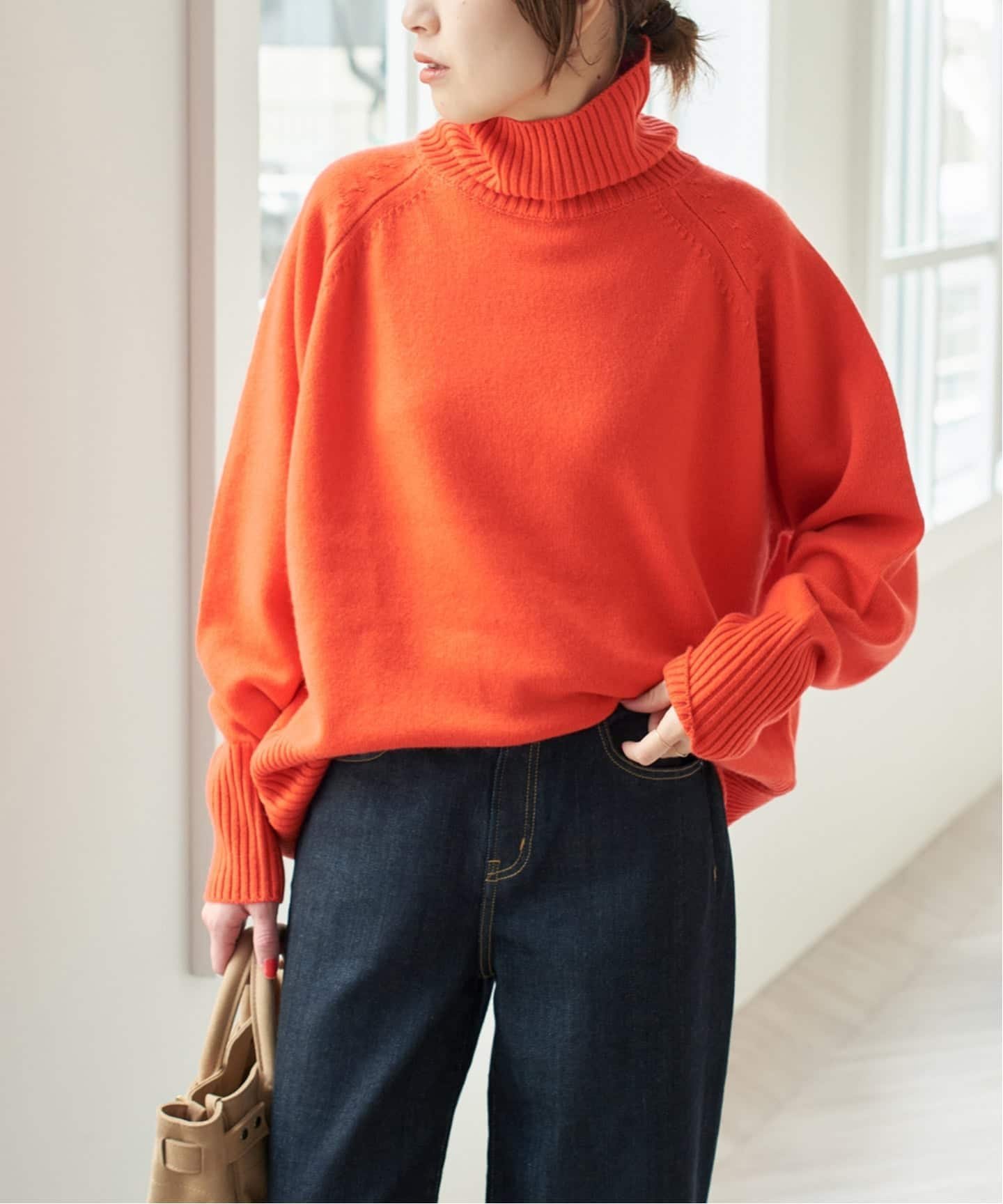 Spick & Span｜《WEB限定カラー有り》ウールカシミヤ ラグランタートル