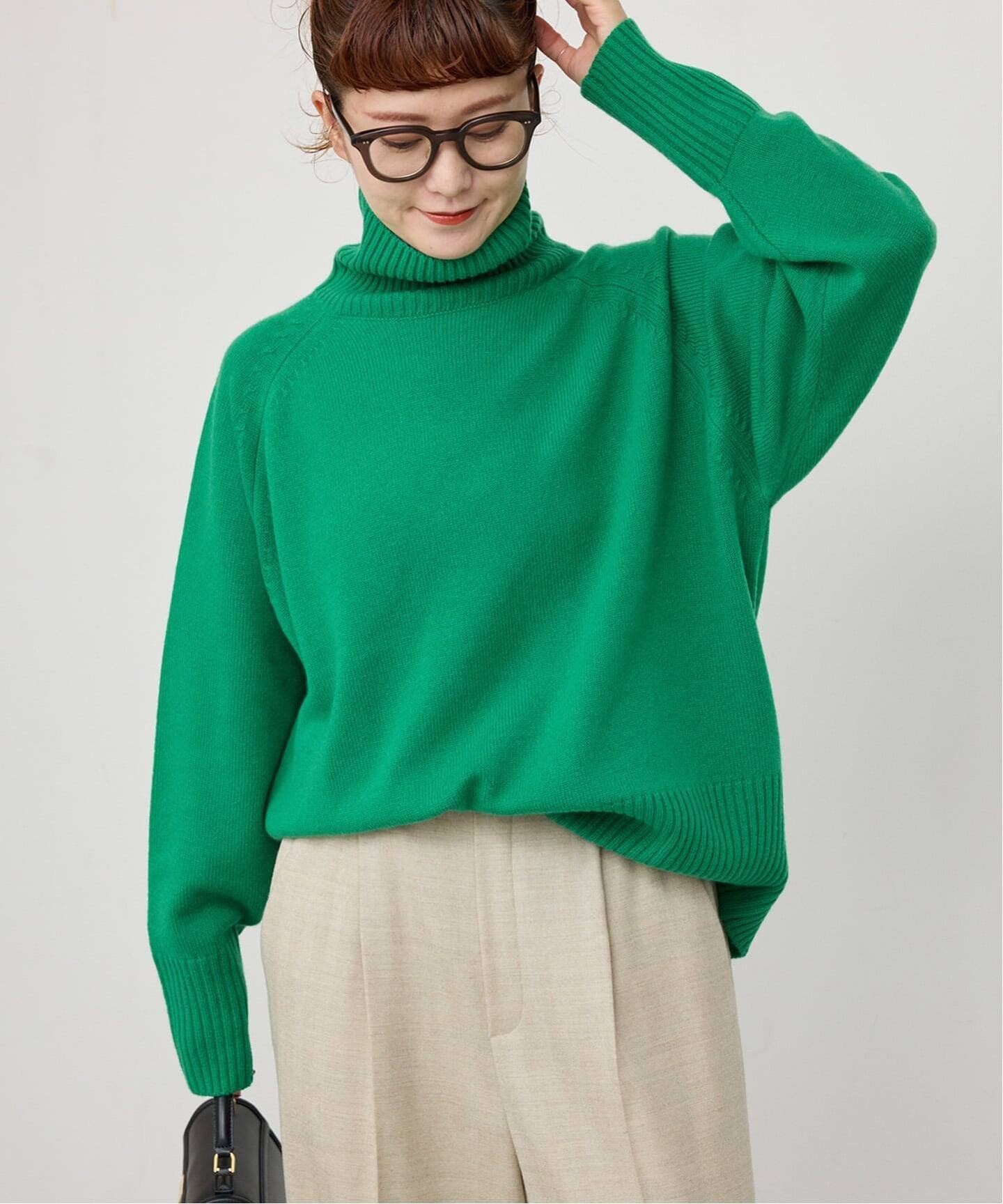 Spick & Span｜ウールカシミヤ ラグランタートルニット | Rakuten