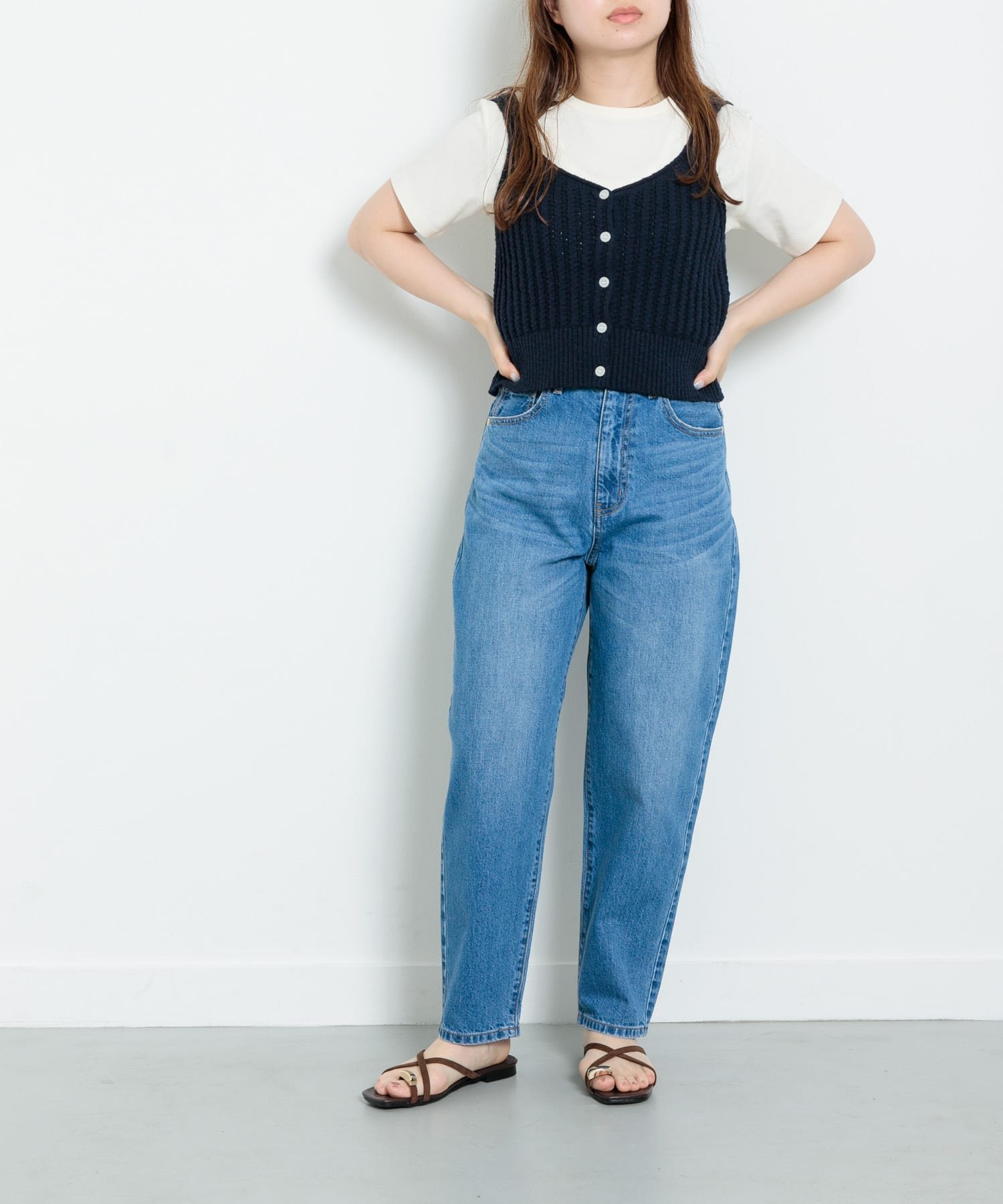 Sonny Label｜『34サイズ/低身長向けも展開』ワイドテーパードデニム