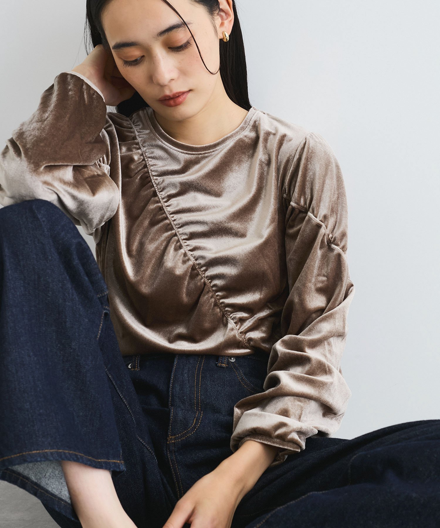 VIS｜【洗える】ベロアシャーリングプルオーバー | Rakuten Fashion