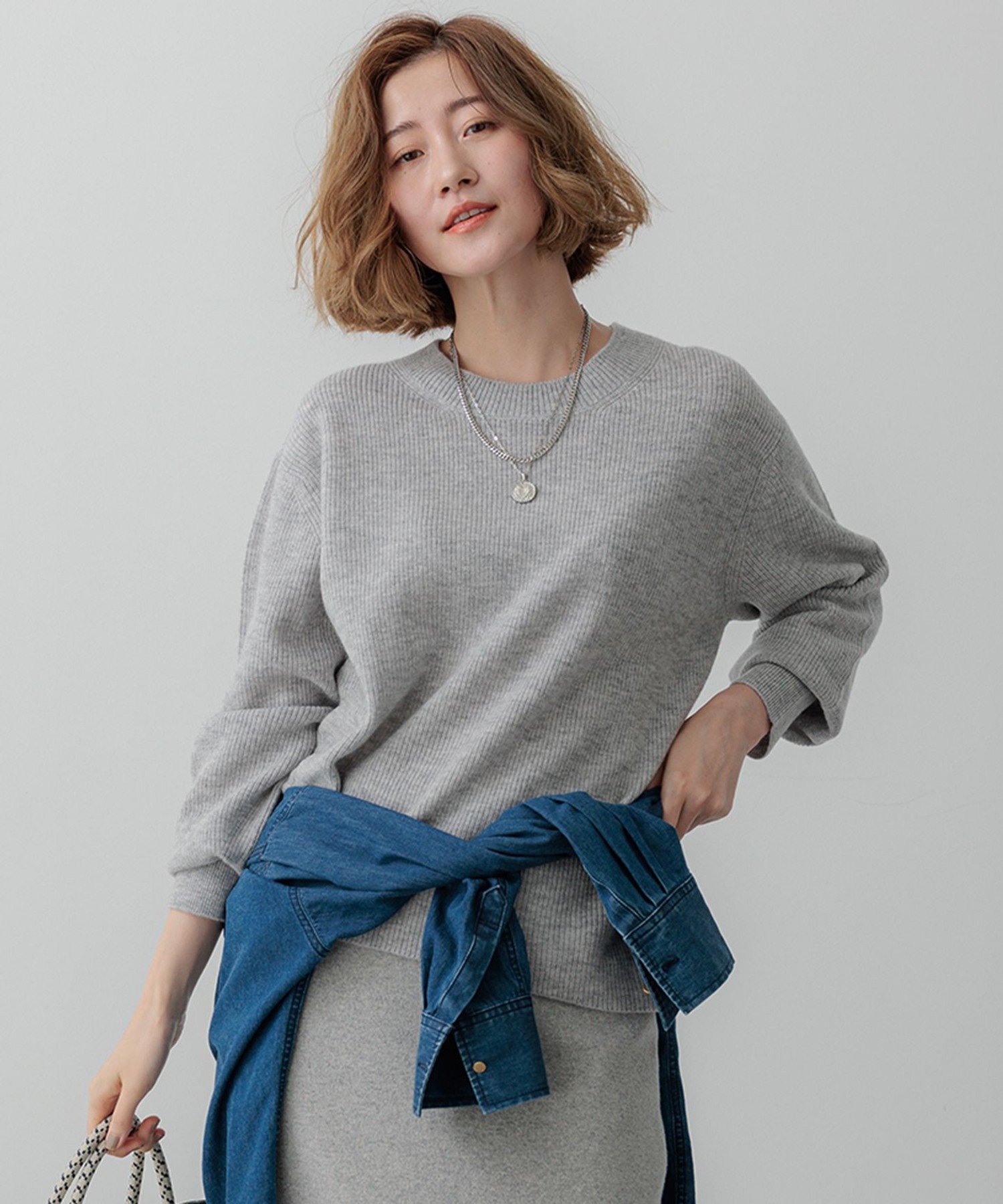 23区｜【洗える】ウールカシミヤ クルーネック ニット | Rakuten