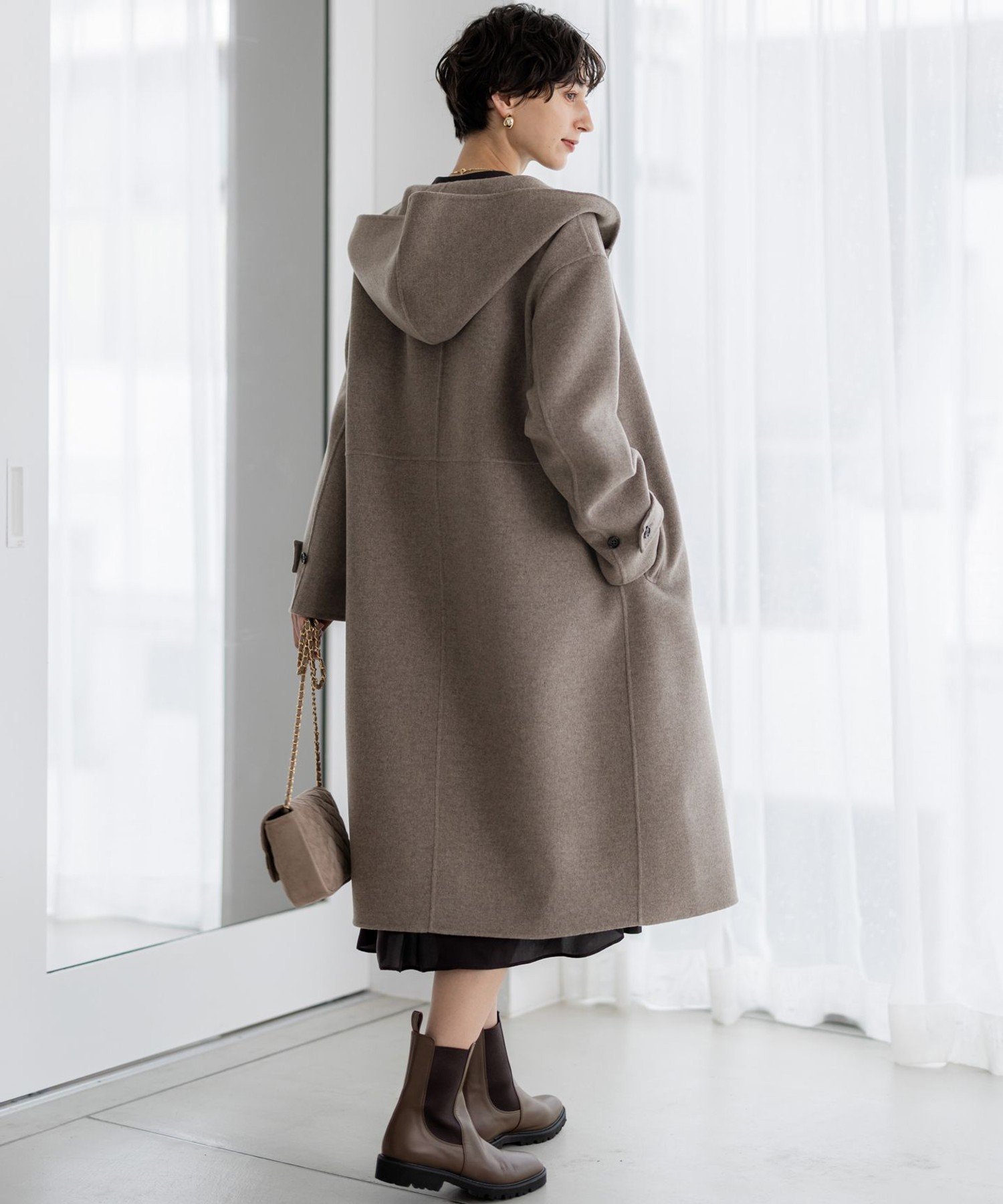 23区｜【滝沢眞規子さん着用/VERY掲載】MANTECOPureリバー フード