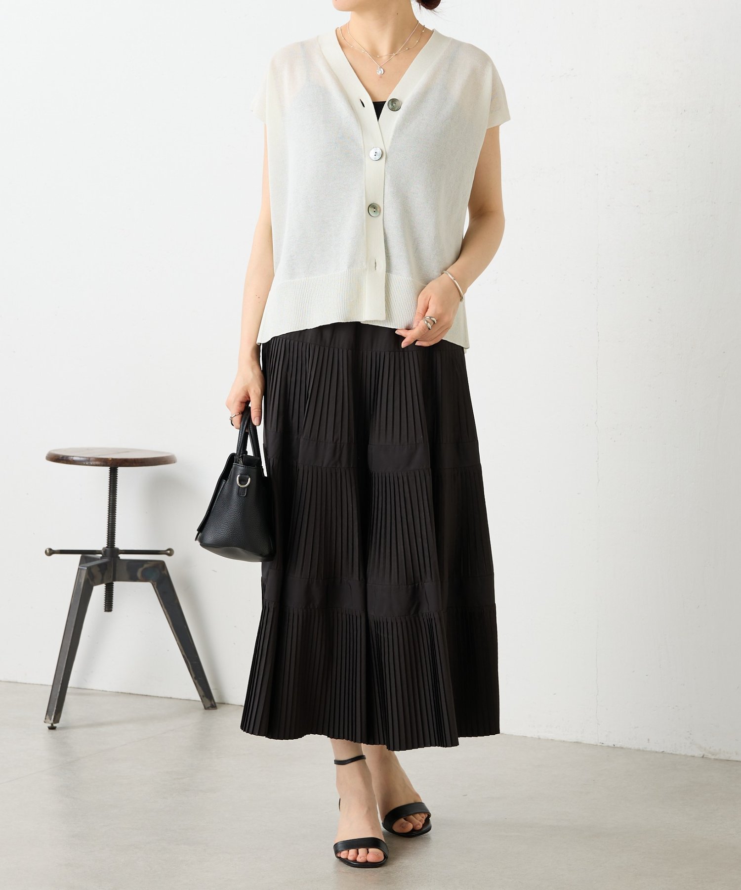 BEARDSLEY｜プリーツティアードスカート | Rakuten Fashion(楽天