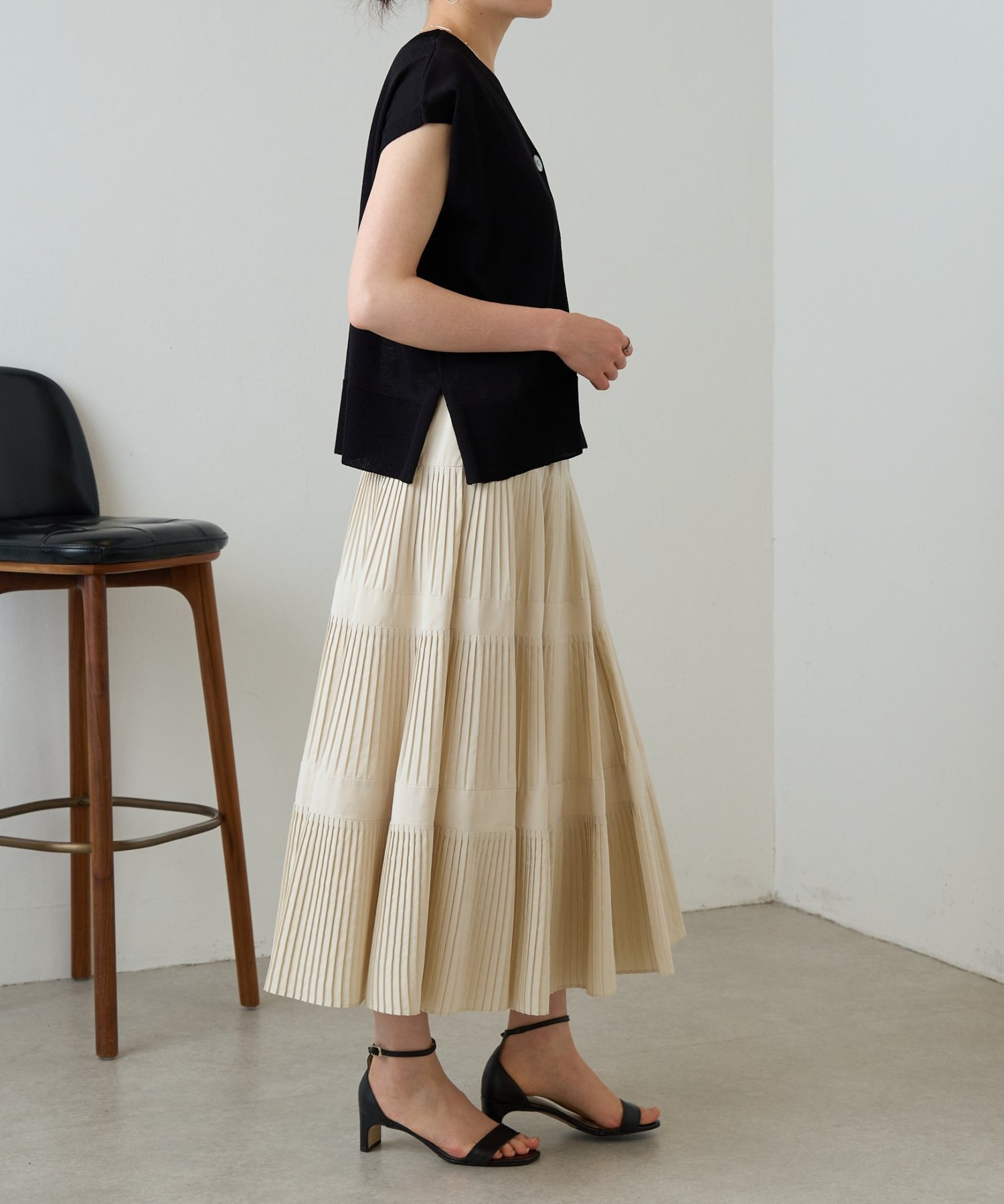 BEARDSLEY｜プリーツティアードスカート | Rakuten Fashion(楽天