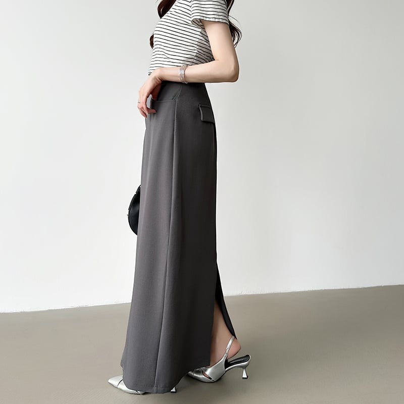 COCOMOMO｜タイトスカート ロングスカート バックスリット入りナロー