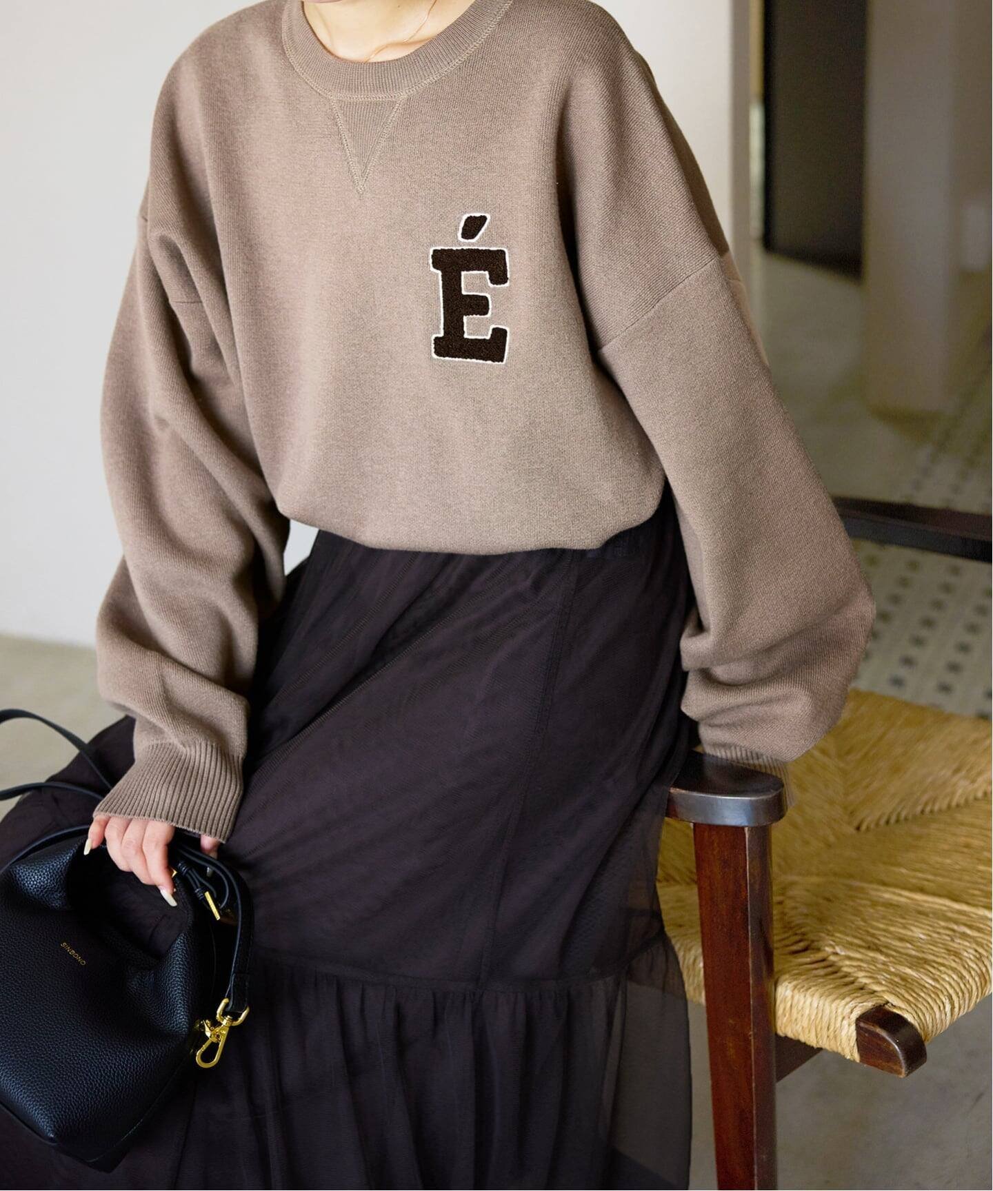 SLOBE IENA｜《WEB限定カラー有り/追加3》サガラ刺繍スウェットライク