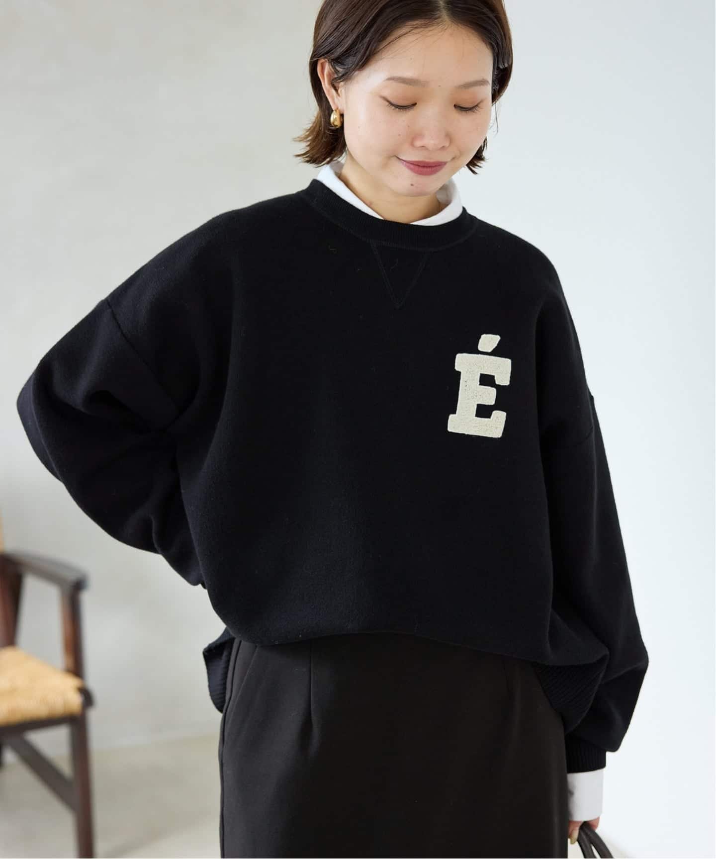 SLOBE IENA｜《WEB限定カラー有り/追加3》サガラ刺繍スウェットライク