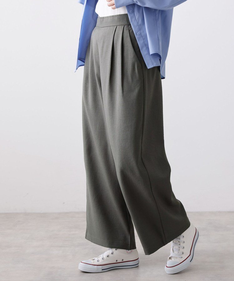 Dessin｜【セットアップ可/洗える】リネンライクワイドパンツ