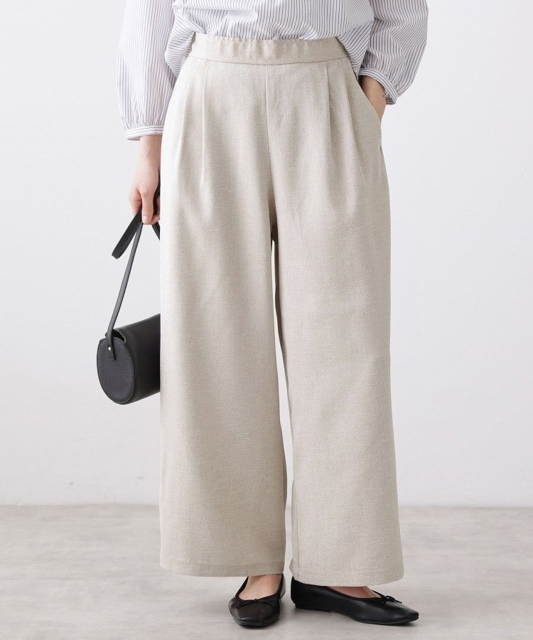 Dessin｜【セットアップ可/洗える】リネンライクワイドパンツ