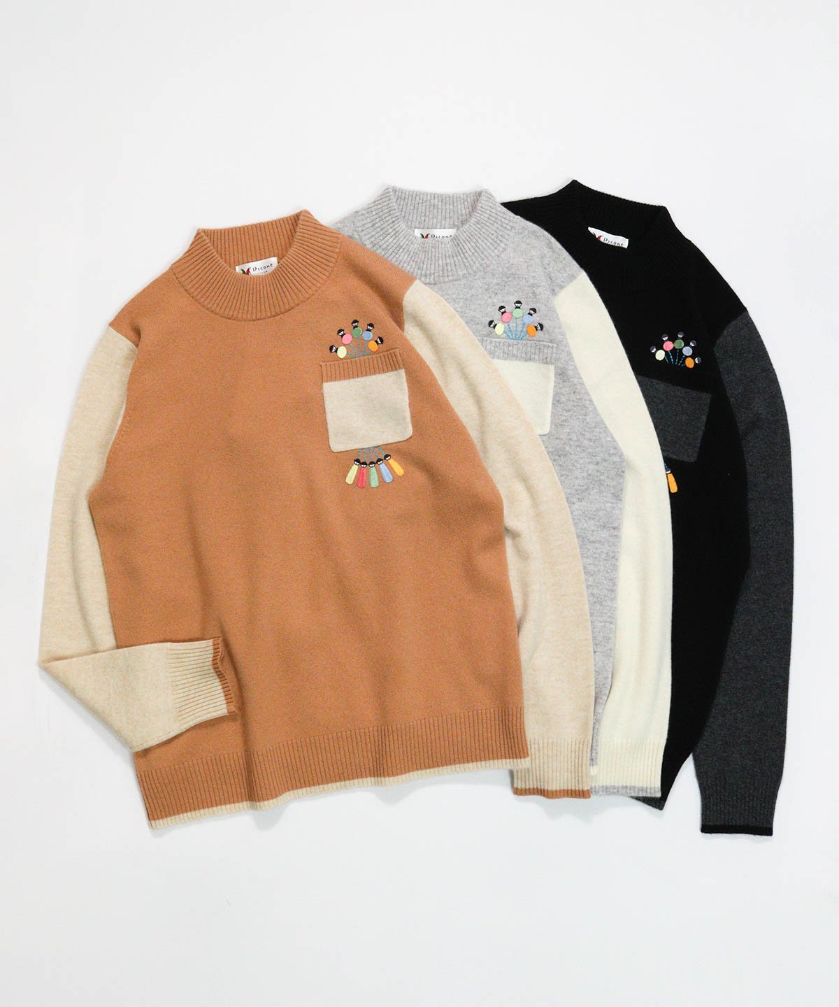 Picone Club｜【ピッコーネクラブ公式】カシミヤ100%配色ニット