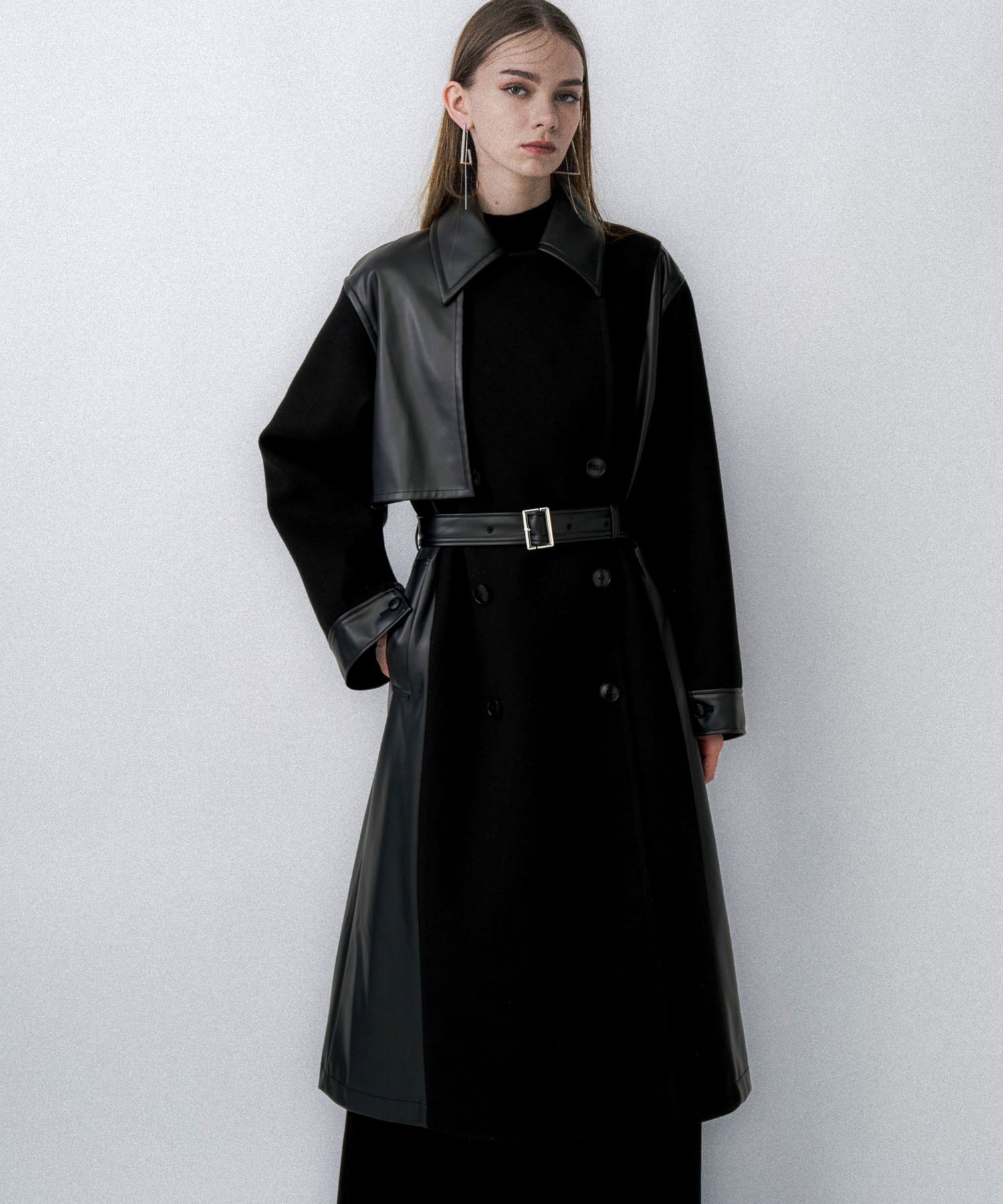 HARE｜ウーリーテックフェイクレザーキリカエトレンチコート | Rakuten