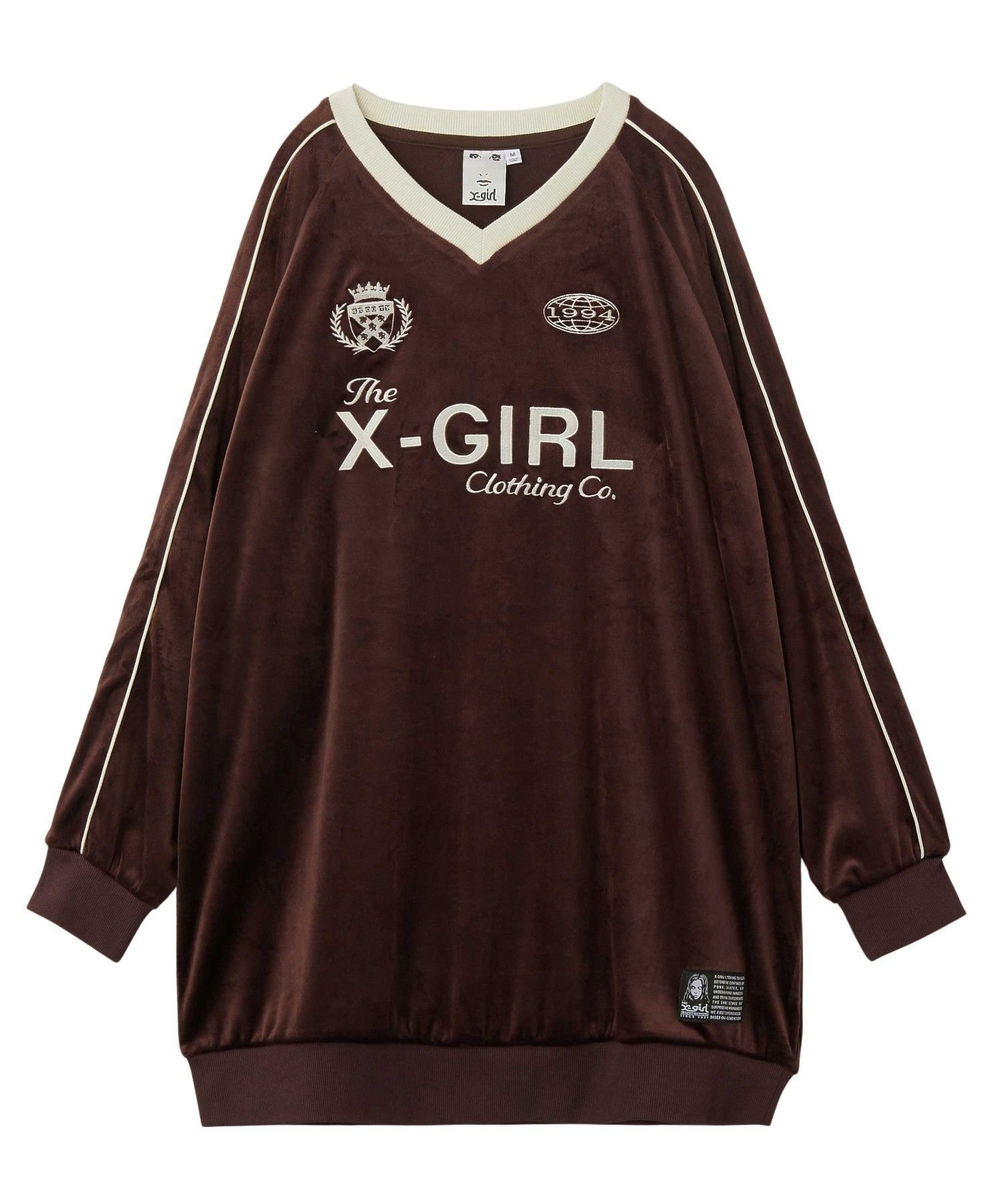 X-girl｜VELOUR GAME SHIRT DRESS | Rakuten Fashion(楽天ファッション