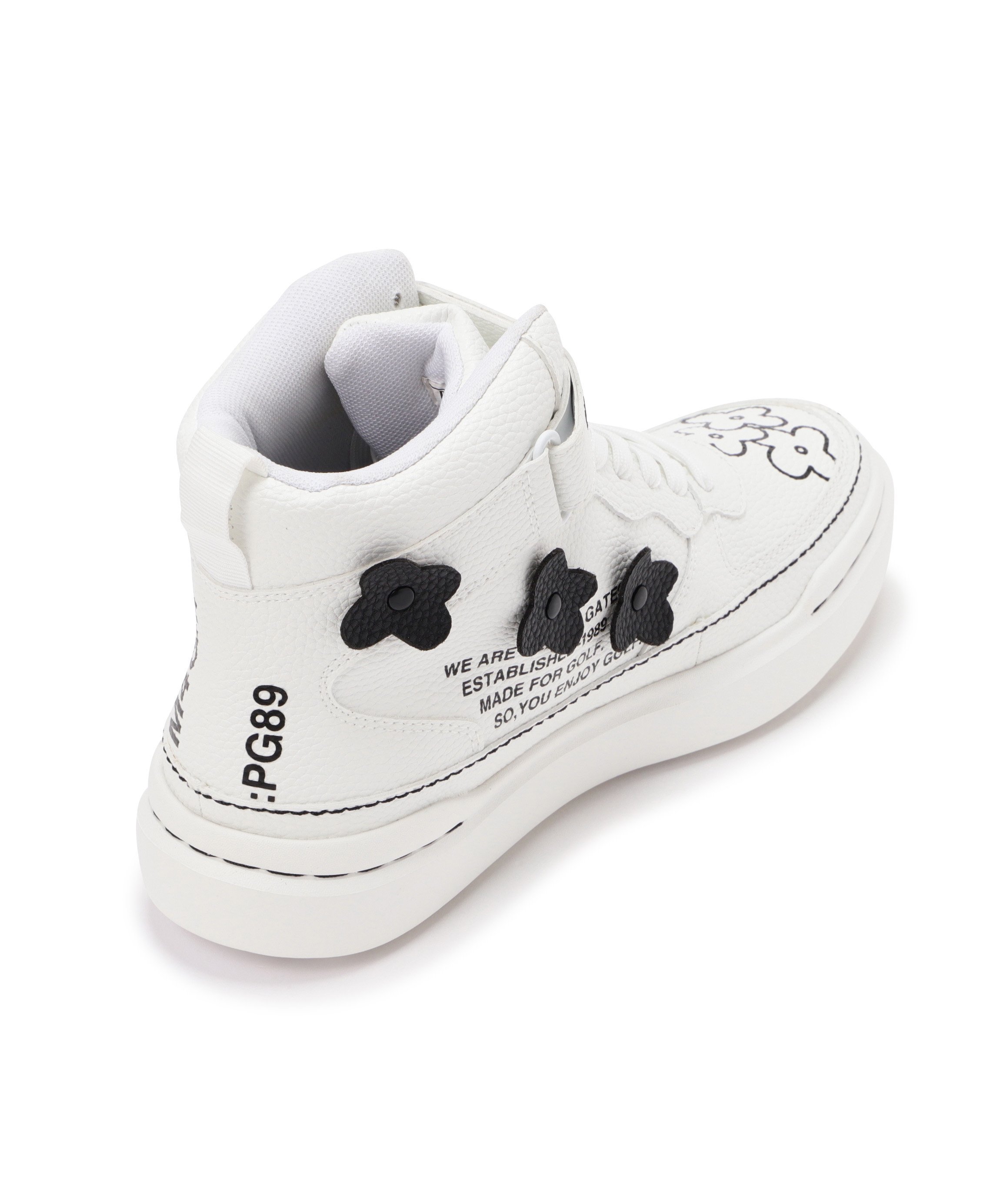 PEARLY GATES｜ロゴ×花柄ハイカットシューズ (LADIES) | Rakuten