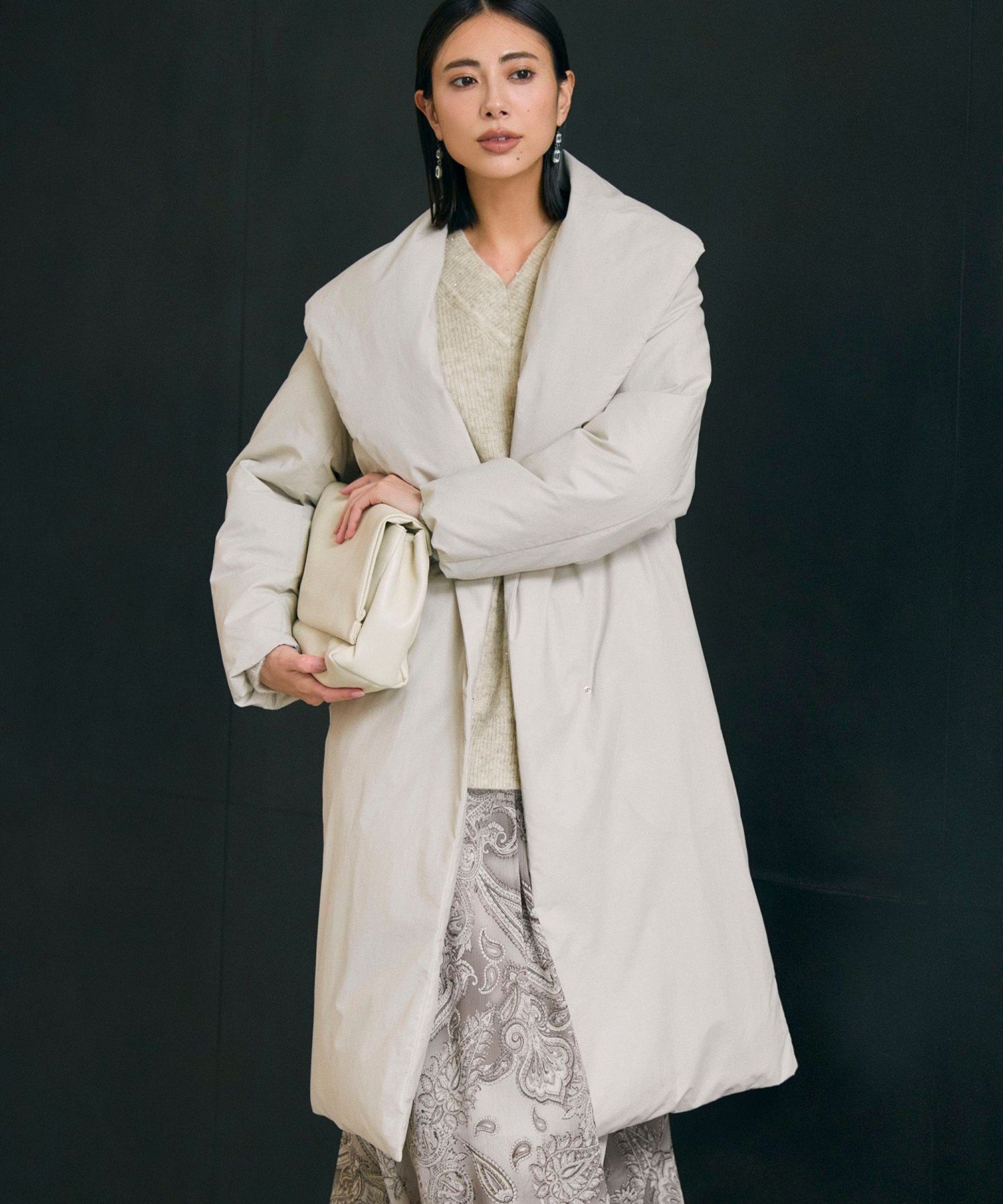 ICB｜【撥水加工】ADS ダウン ショールカラーロングコート | Rakuten