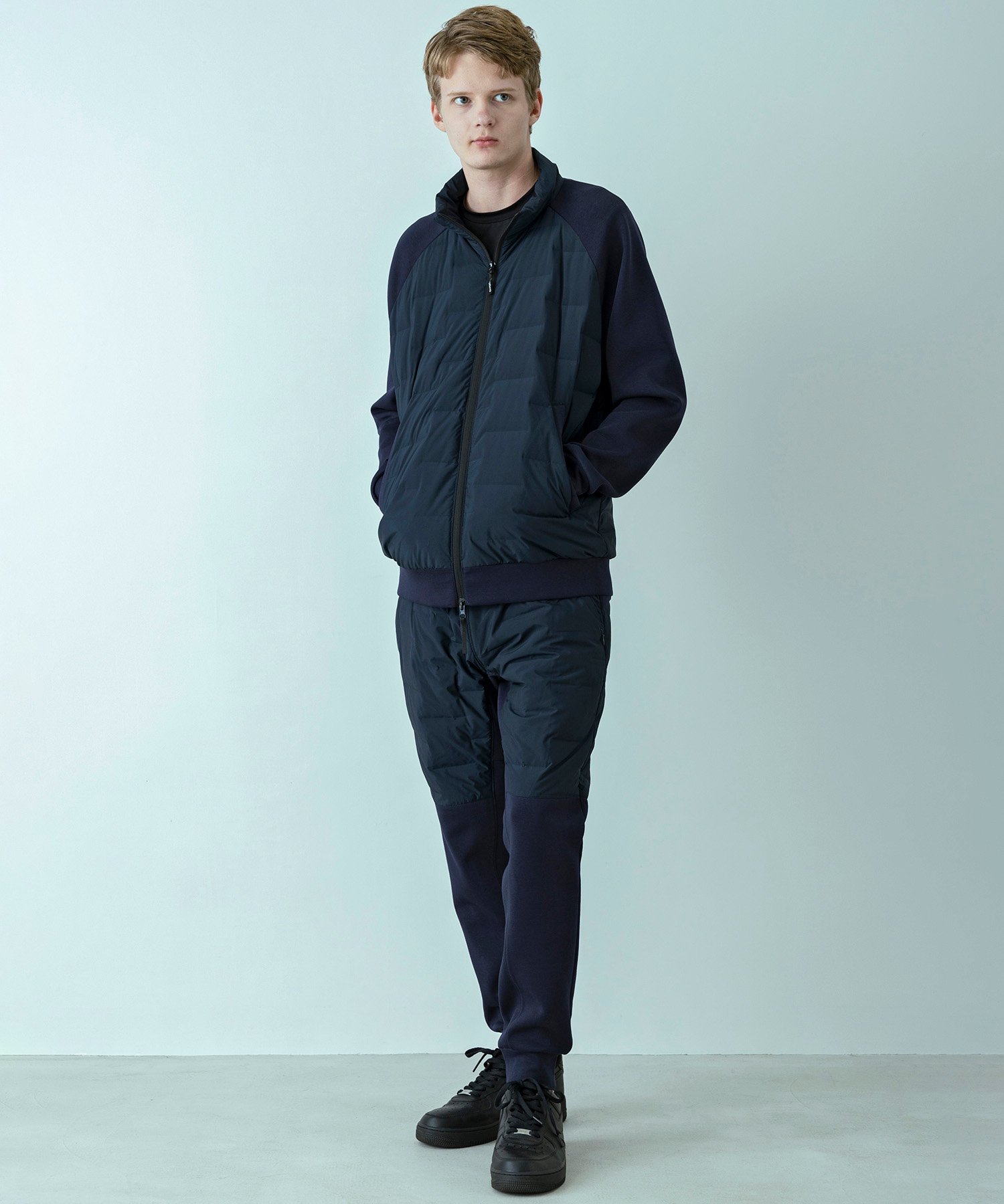 SHIFFON｜+phenix プラスフェニックス ハイブリッドダウンジャケット