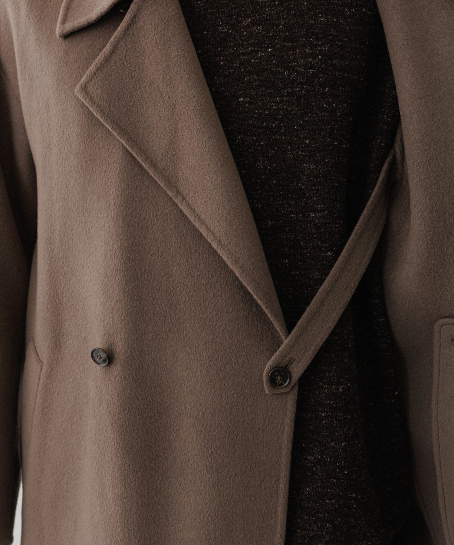 ADAM ET ROPE'｜メリノウール ダブルフェイス セミダブルコート
