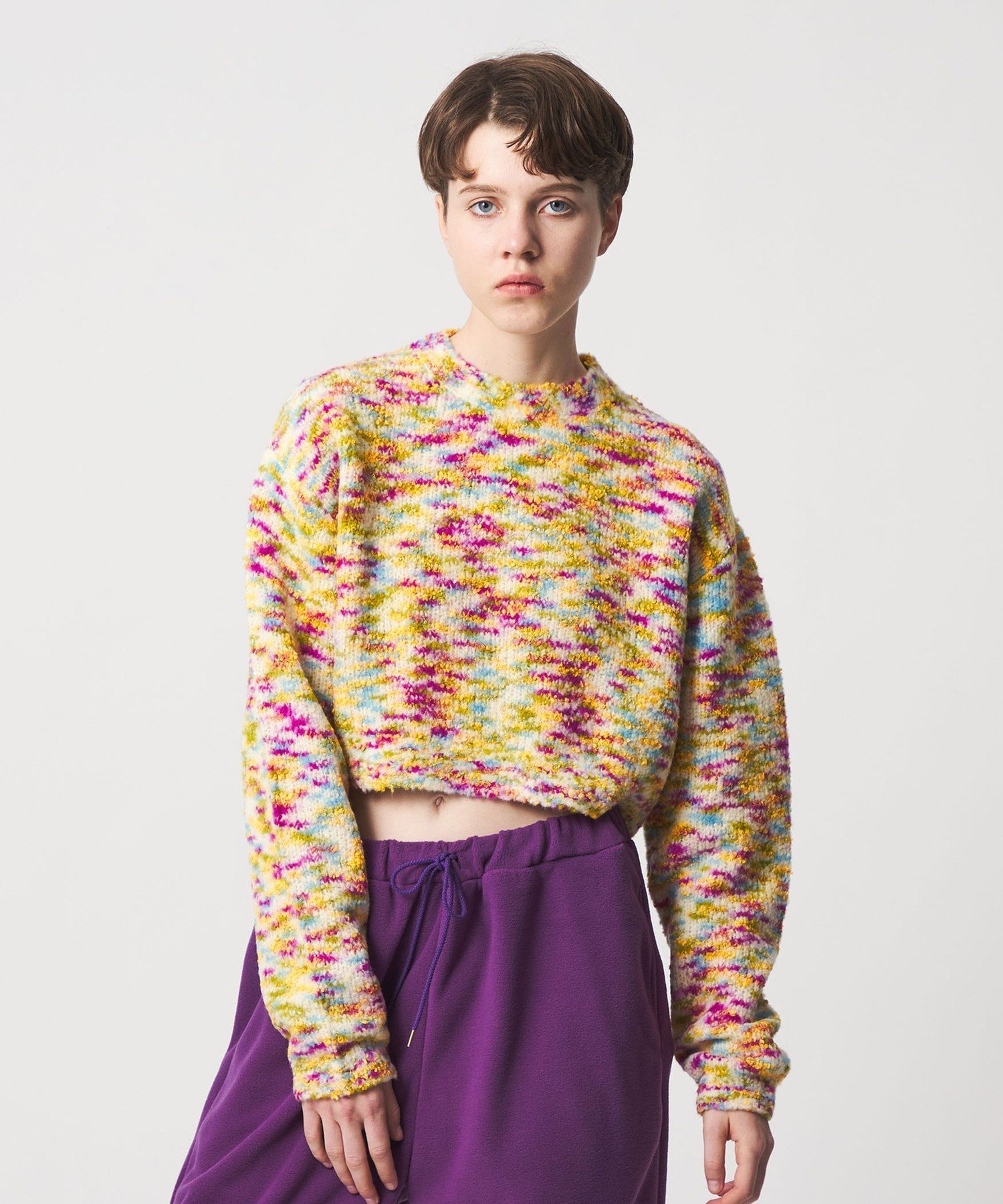 ＜6(ROKU)＞ウールコットン ミックス ニット プルオーバー　KELLY BEAUTY&YOUTH UNITED ARROWS｜<6(ROKU)>ウールコットン ミックス