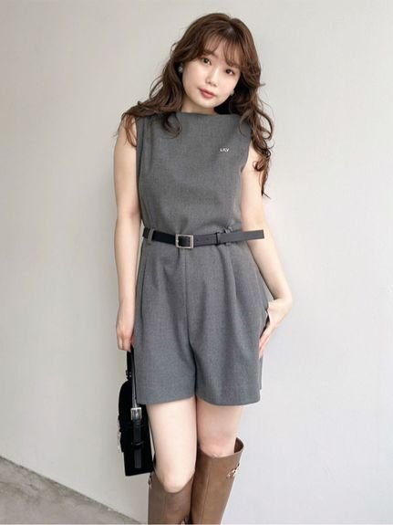LILY BROWN｜ベルト付きミニロンパース | Rakuten Fashion(楽天